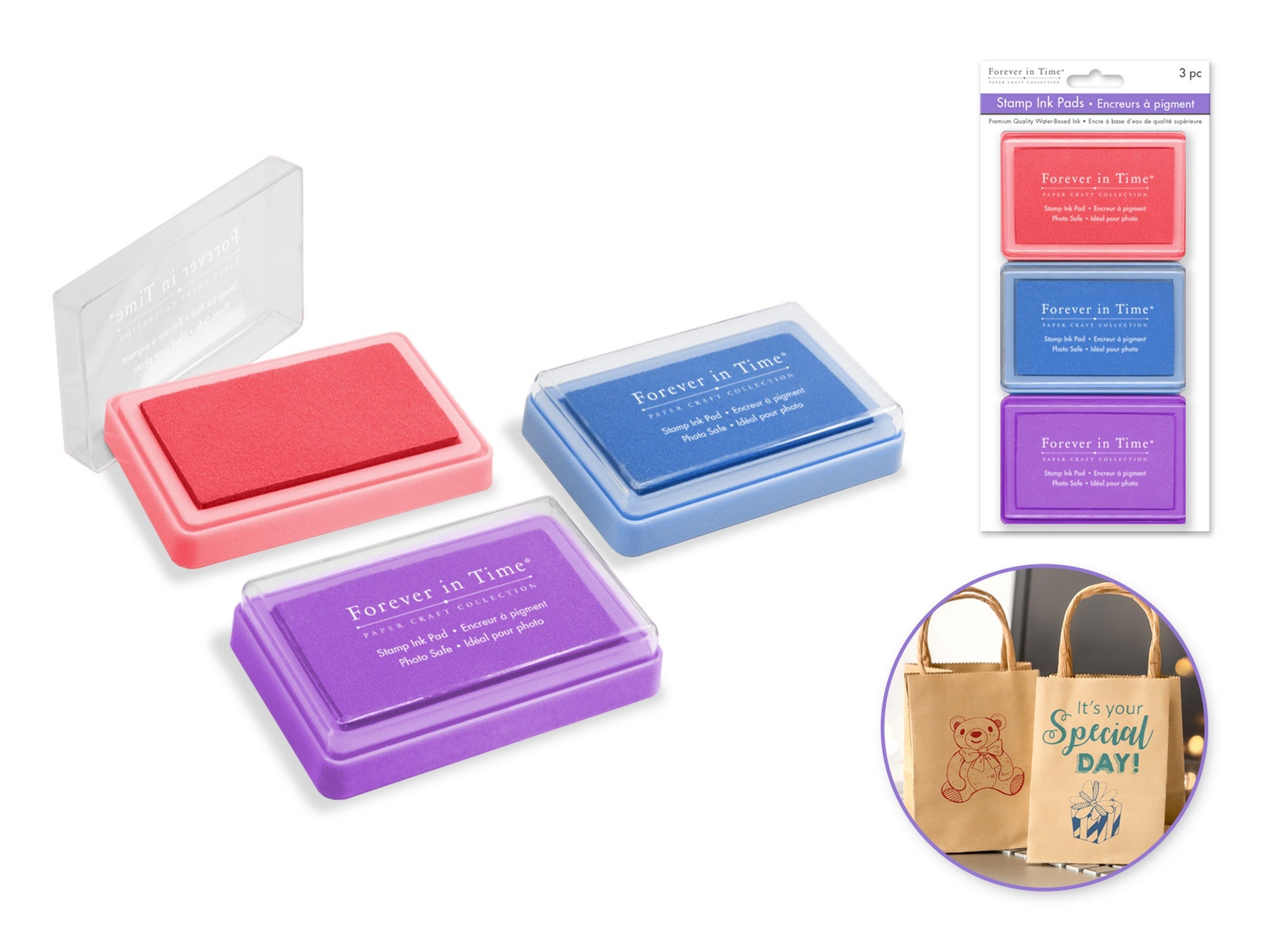 Forever in Time 3 Stamp Ink Pads 3x1.75in