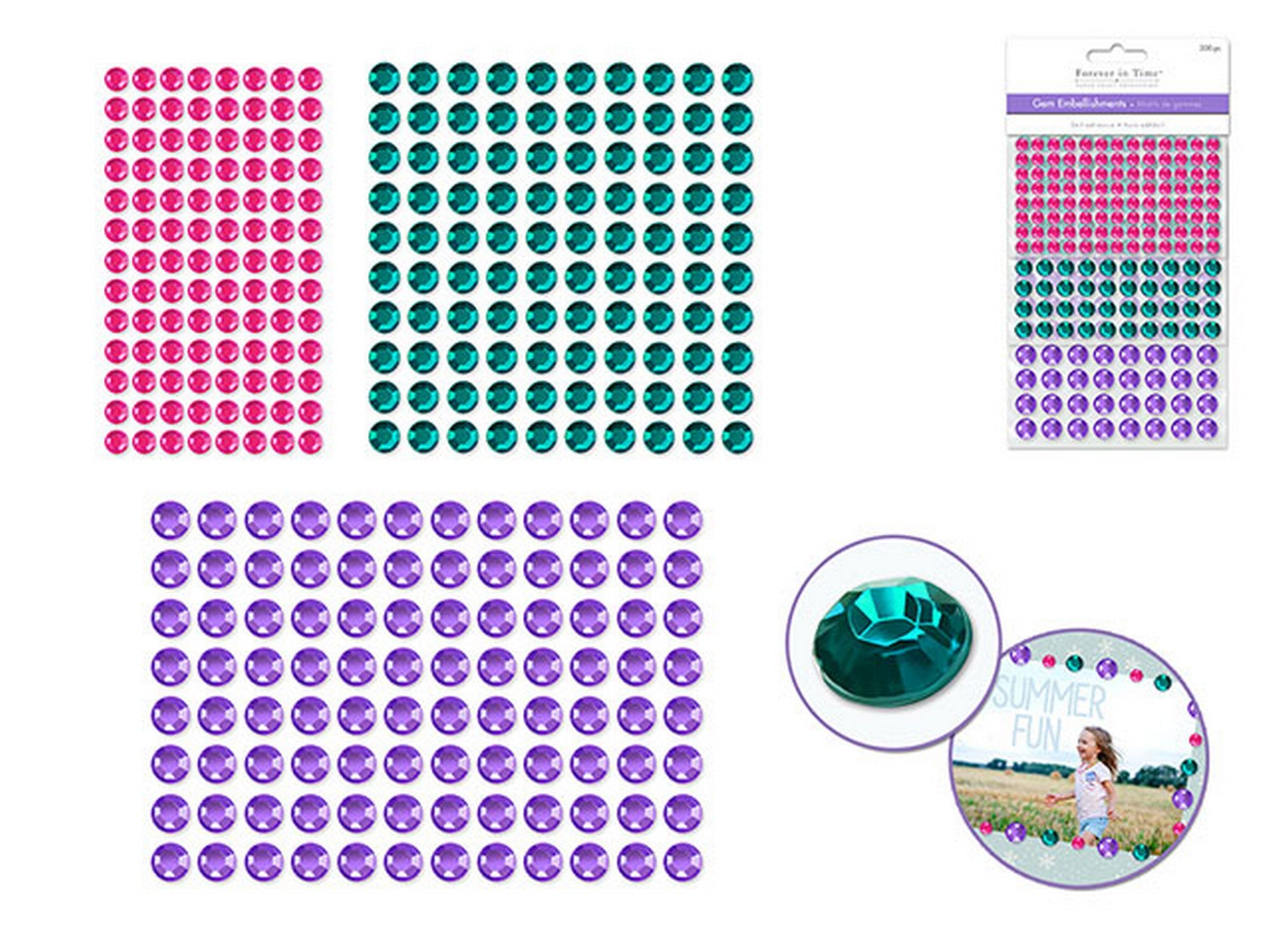 Forever in Time 3 Sheets Gem Embellishments - Glam 0.25in - 0.3in - 0.4in