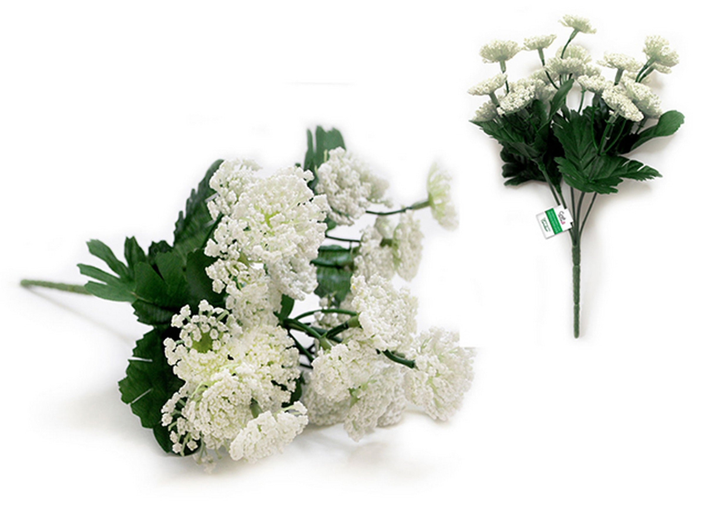 Craft Décor White Flower Bush 9in
