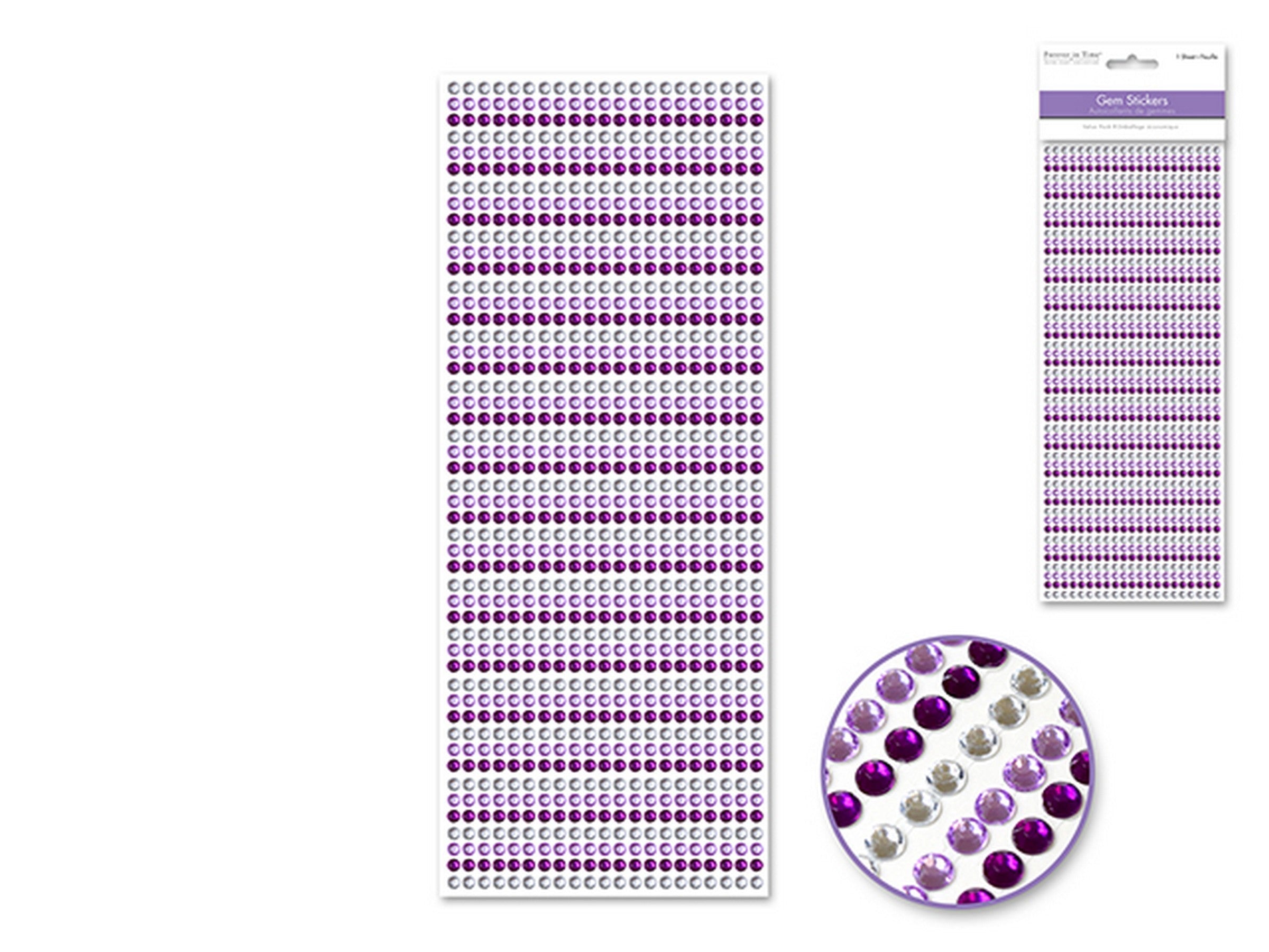 Forever in Time Gem Stickers Purple 10.5x3.75in sheet