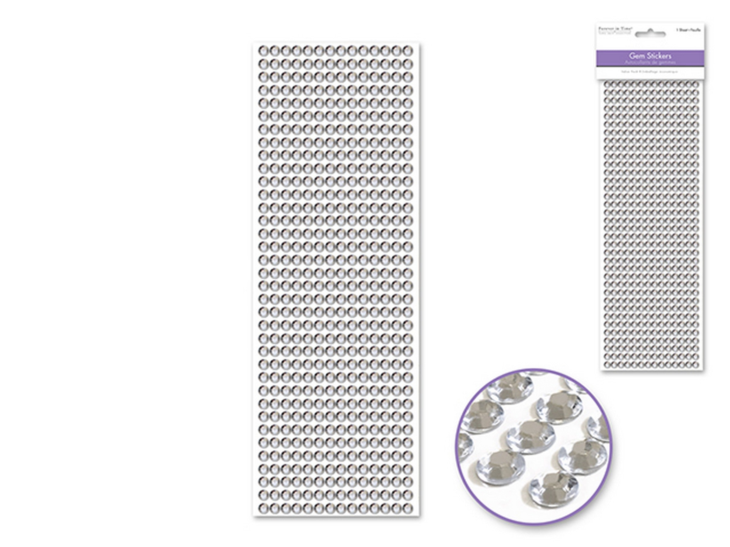Forever in Time Gem Stickers Crystal 10.5x3.75in sheet