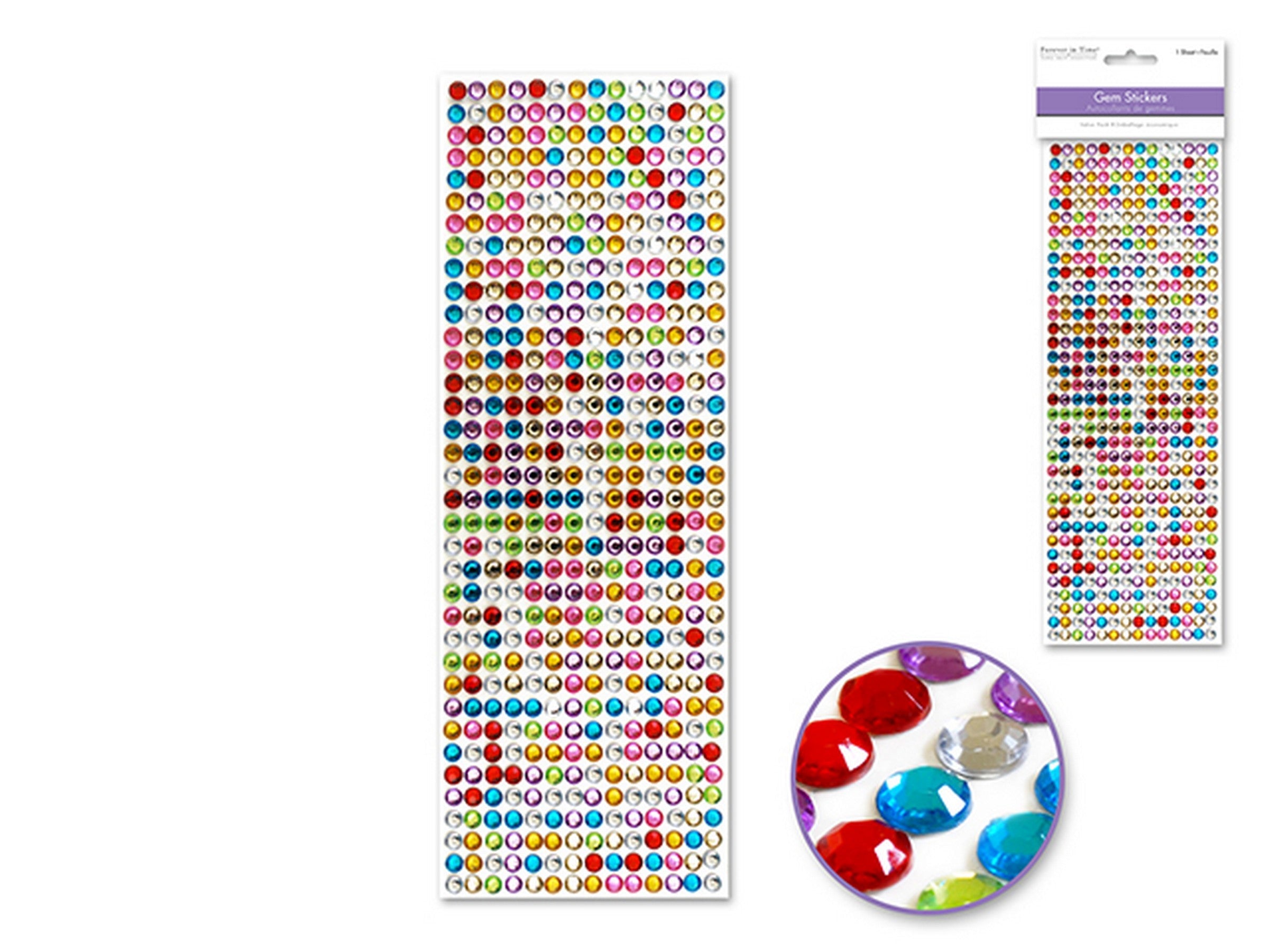Forever in Time Gem Stickers Multicolor 10.5x3.75in sheet