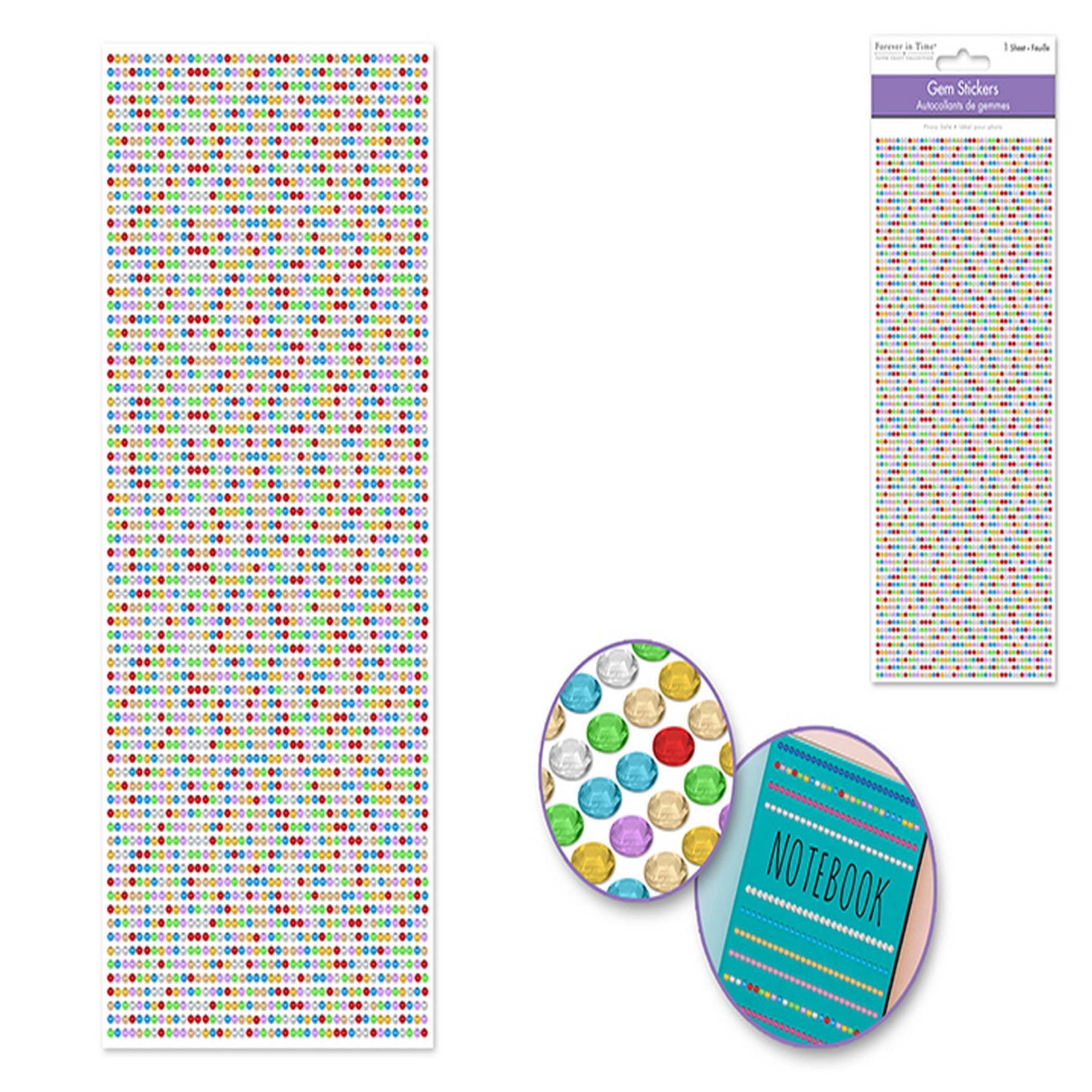 Forever in Time Gem Stickers 3168pcs - Multicolor 2mm