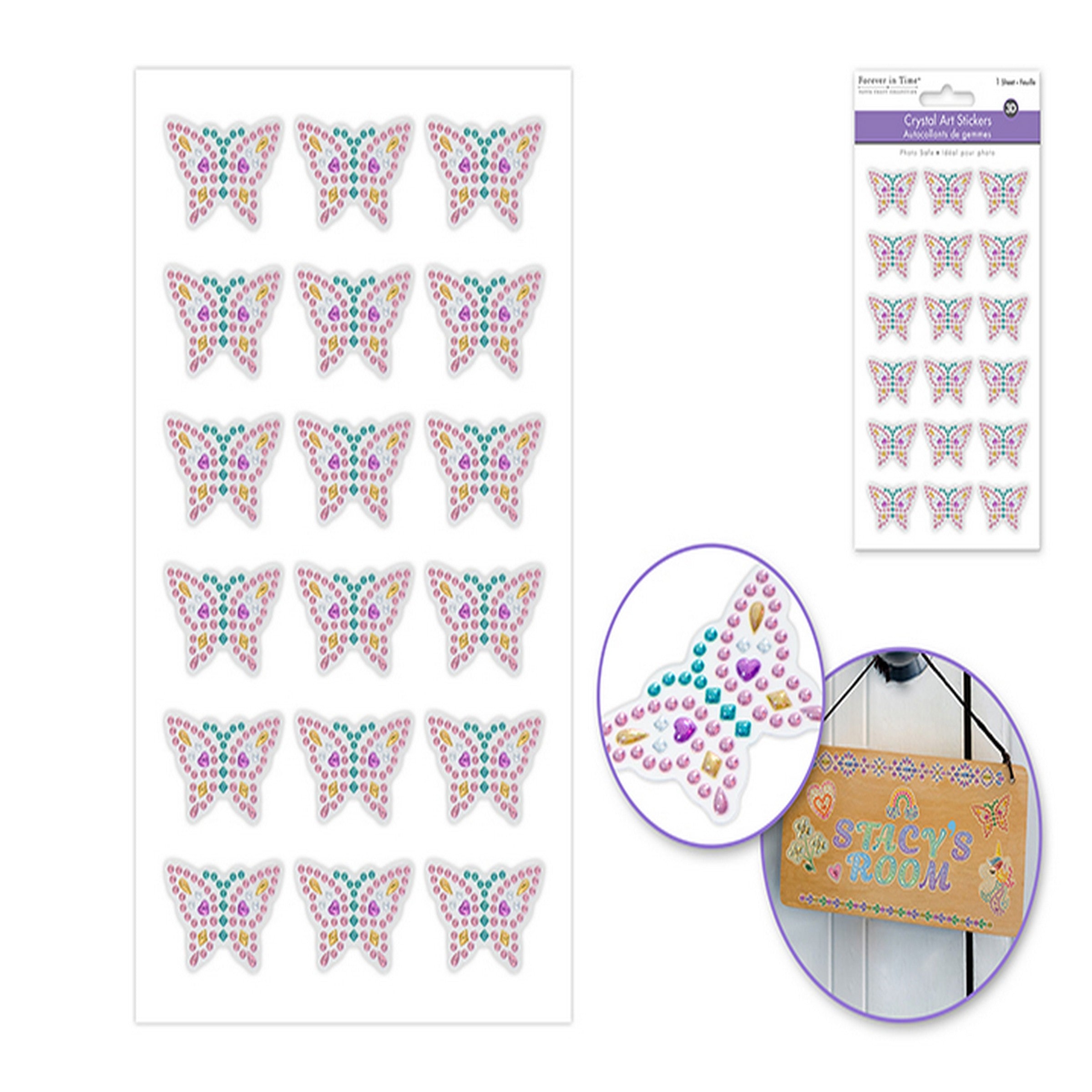 Forever in Time Gem Stickers - Butterfly 3.9x6.3in