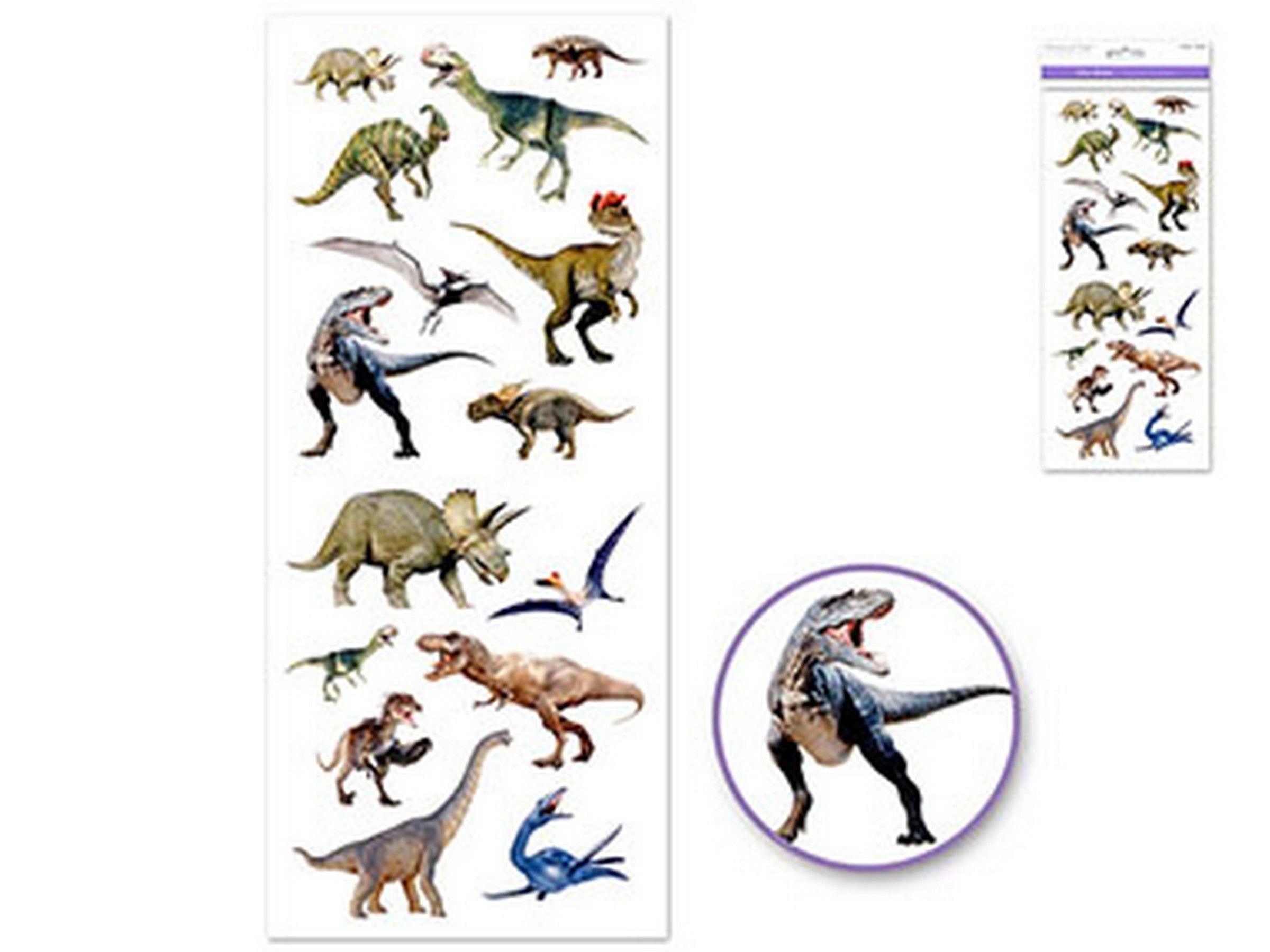 Forever in Time Clear Stickers Dinosaurs 12x5in sheet