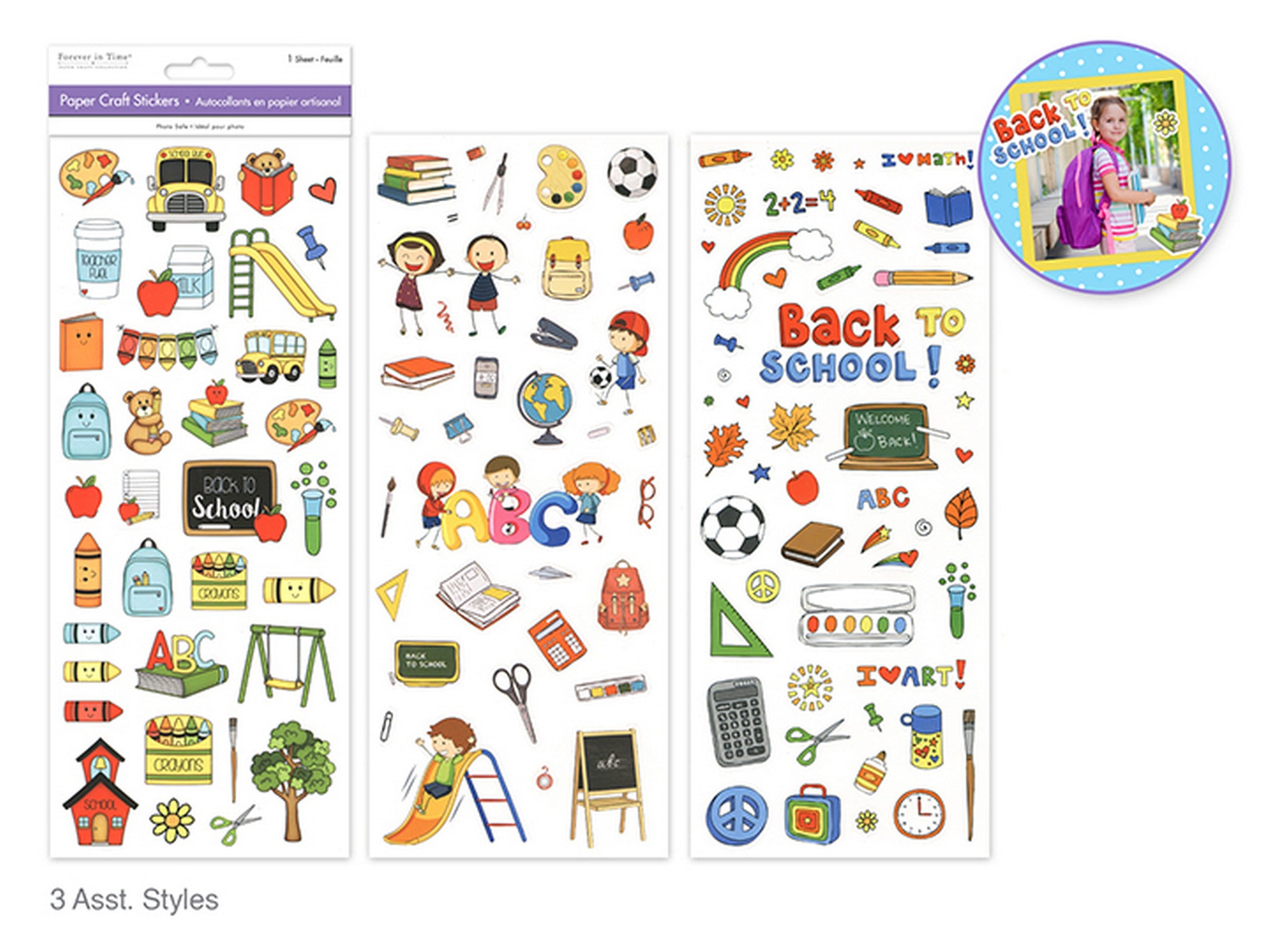 Forever in Time Stickers - Back to School  5x12in VRT