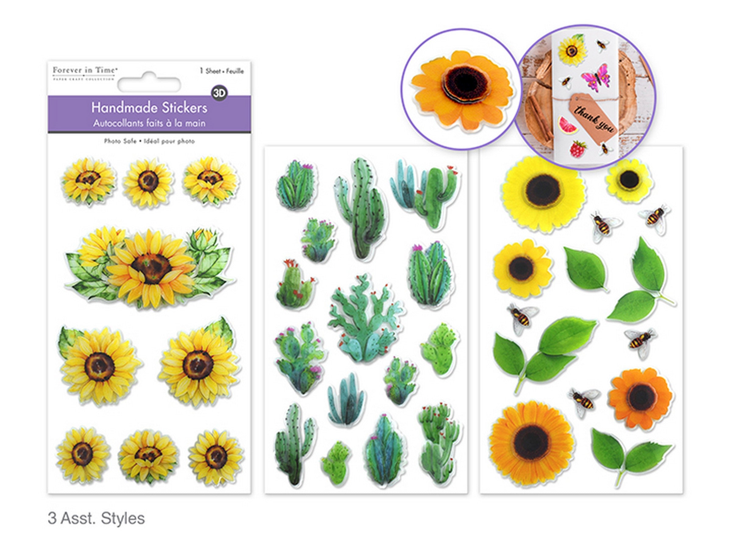 Forever in Time 3D Layered Stickers - Flora 3.9x7.1in VRT 