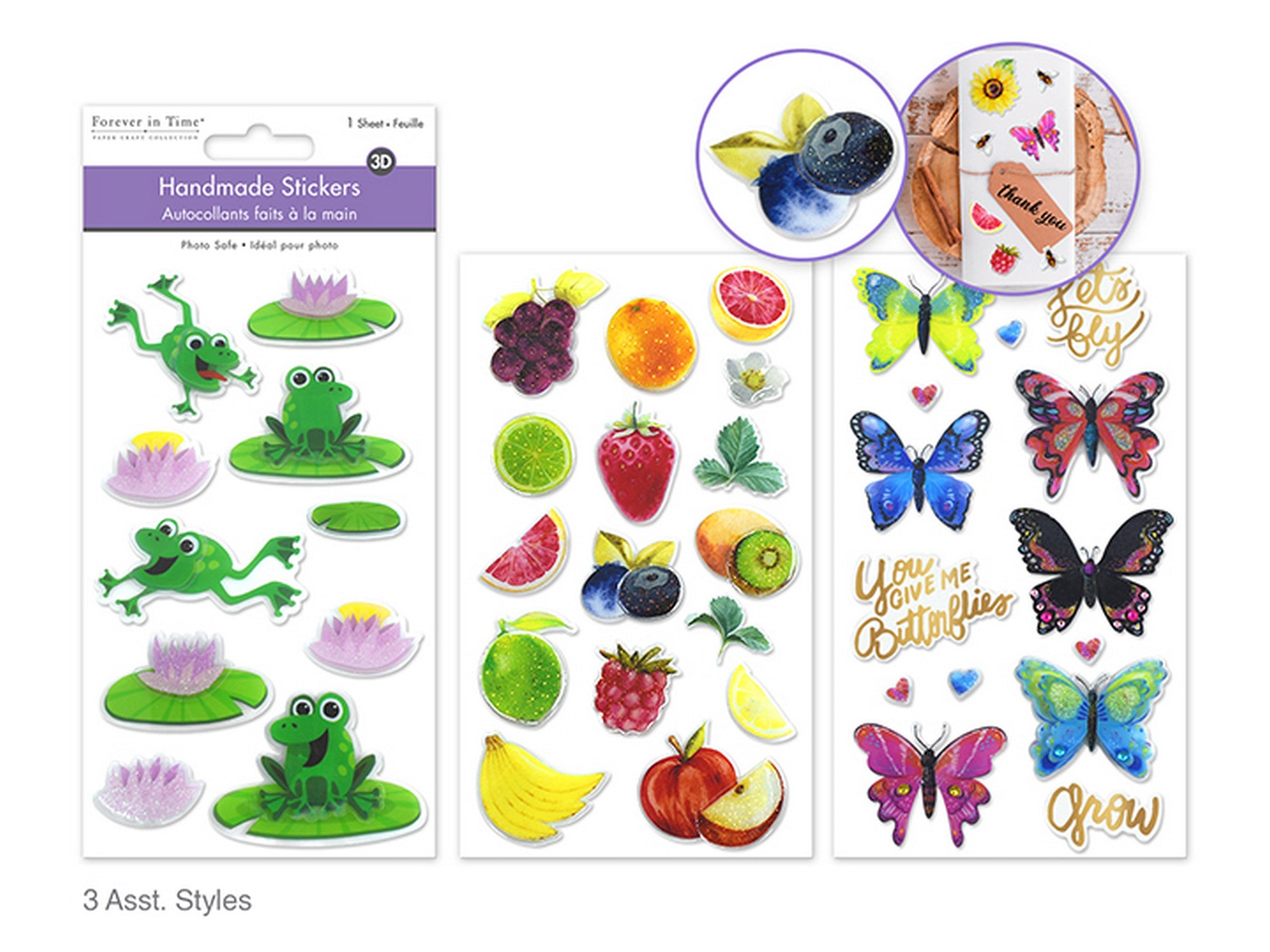 Forever in Time 3D Layered Stickers - Frolic 3.9x7.1in  VRT 