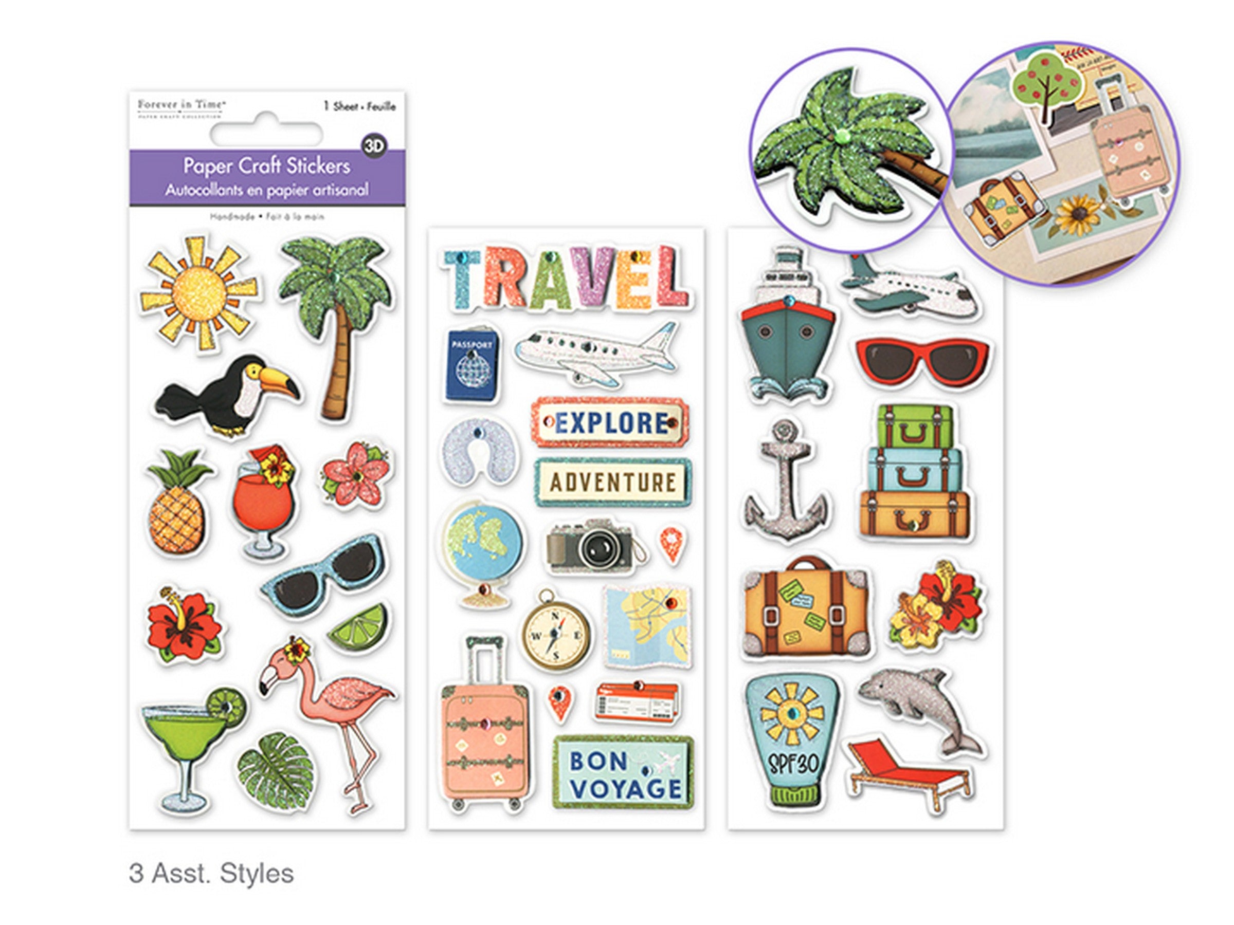 Forever in Time 3D Stickers - Bon Voyage  VRT