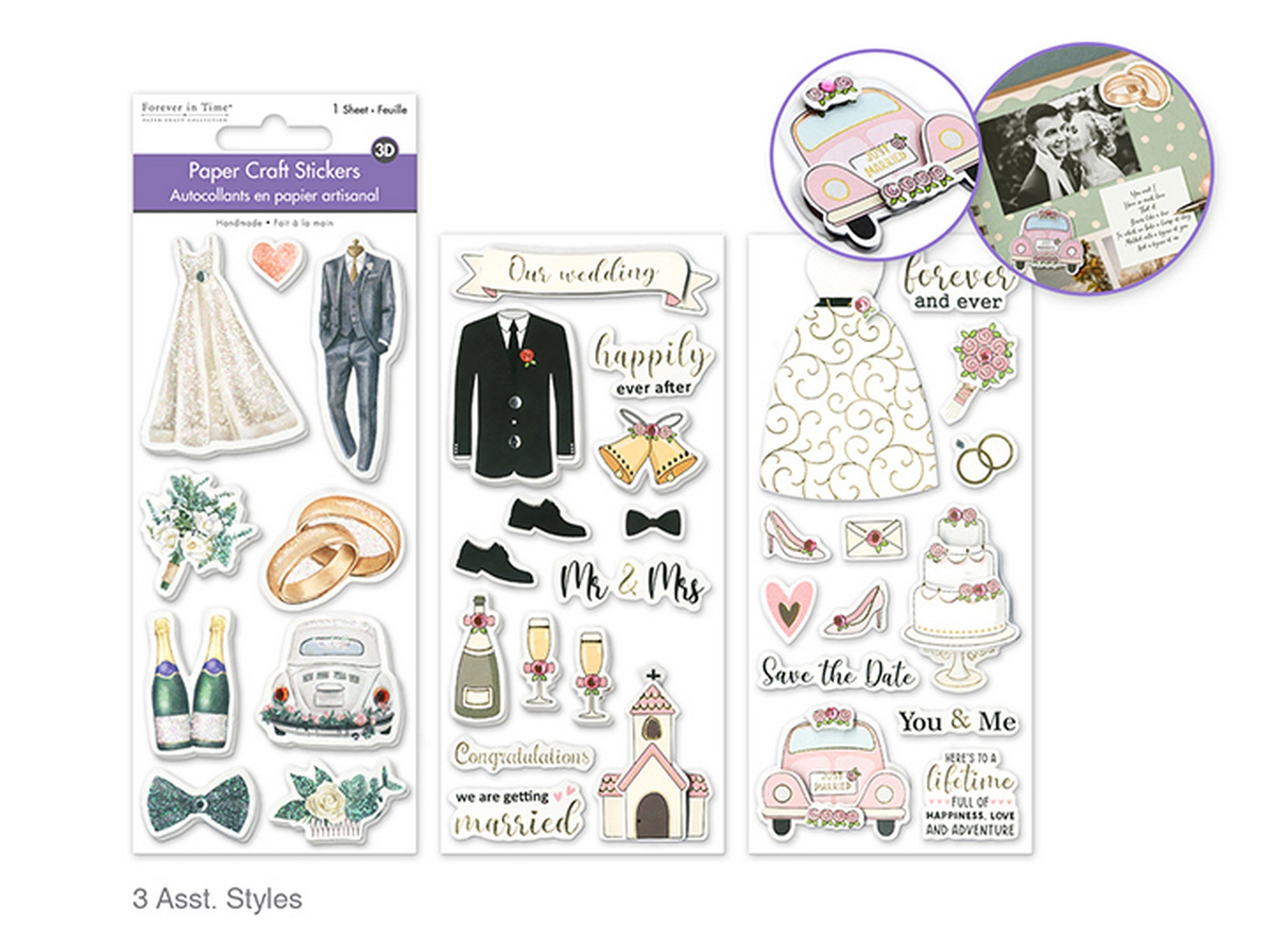 Forever in Time 3D Stickers - Happily Ever After   VRT 