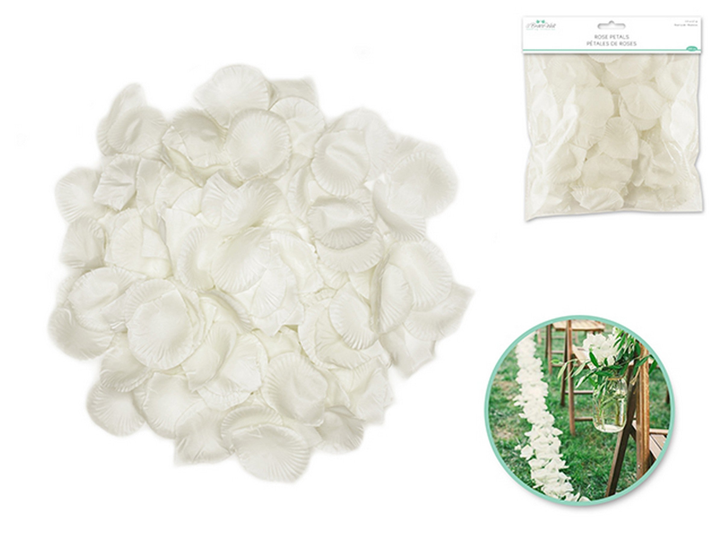 A Bride's Wish 200pcs Rose Petals - White 0.9oz