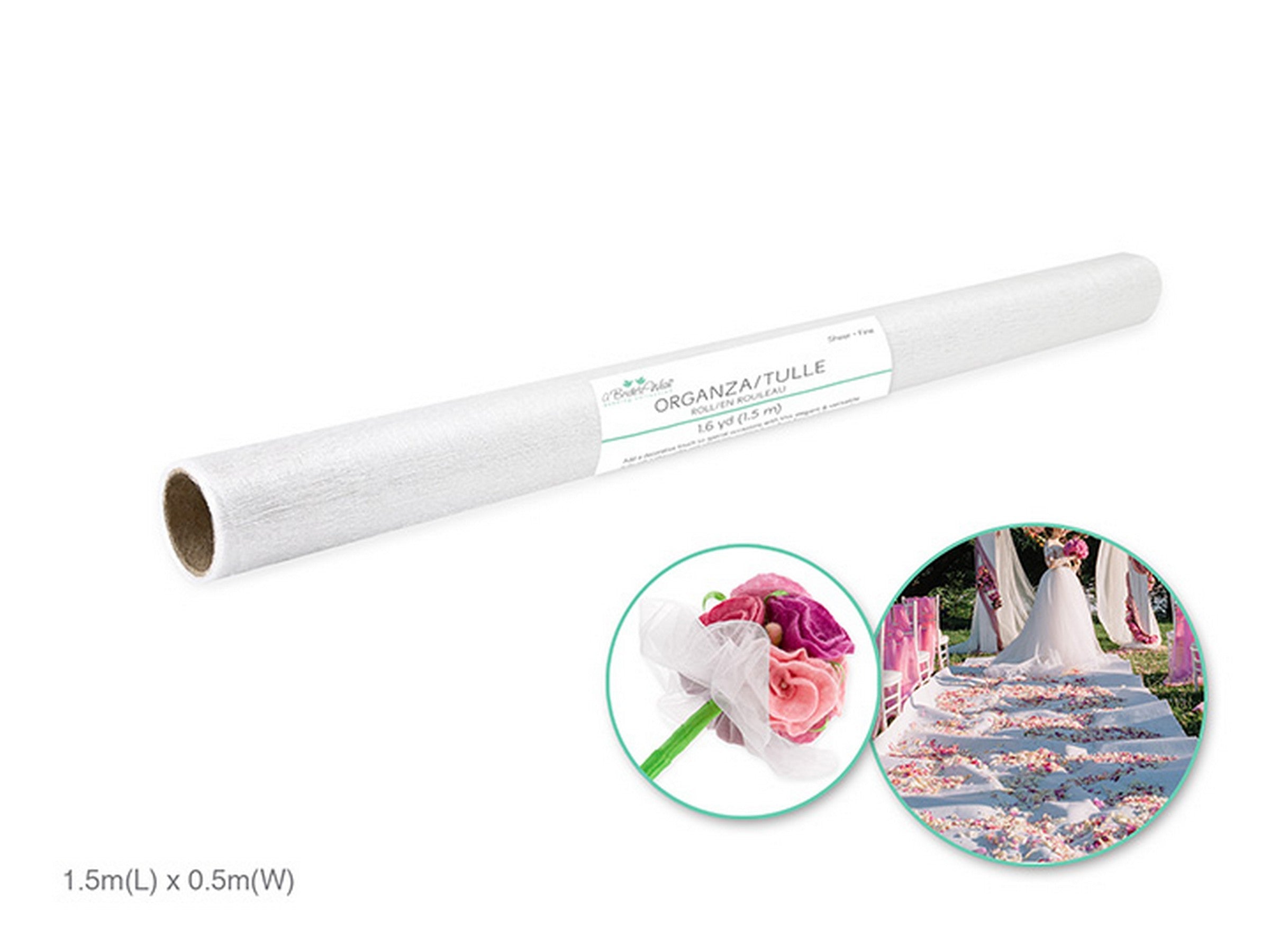 A Bride's Wish White Tulle 60x20in