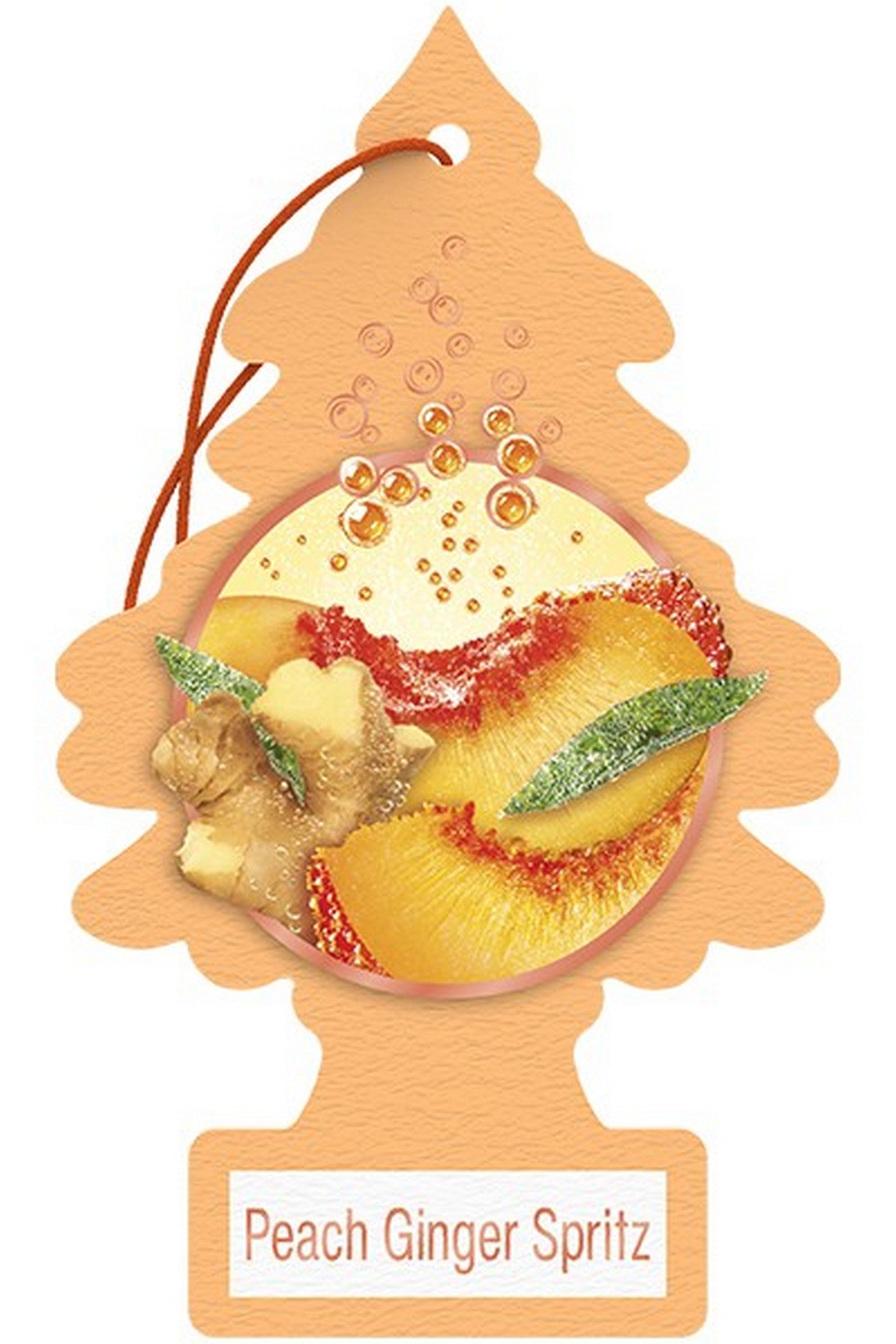 Little Tree Car Airfreshener - Peach Ginger Spritz 4.6x2.75in