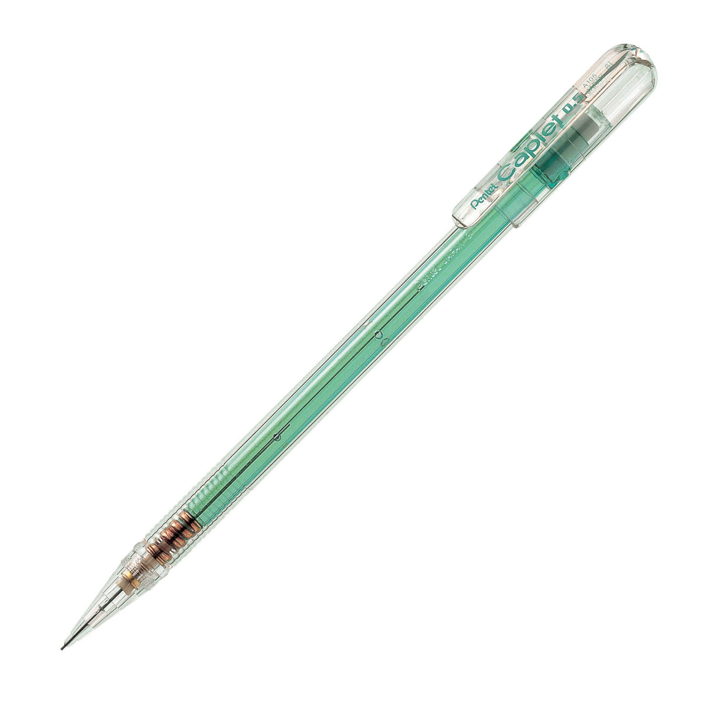 Pentel Caplet Mechanical Pencil - Green Transparent Barrel 0.5mm