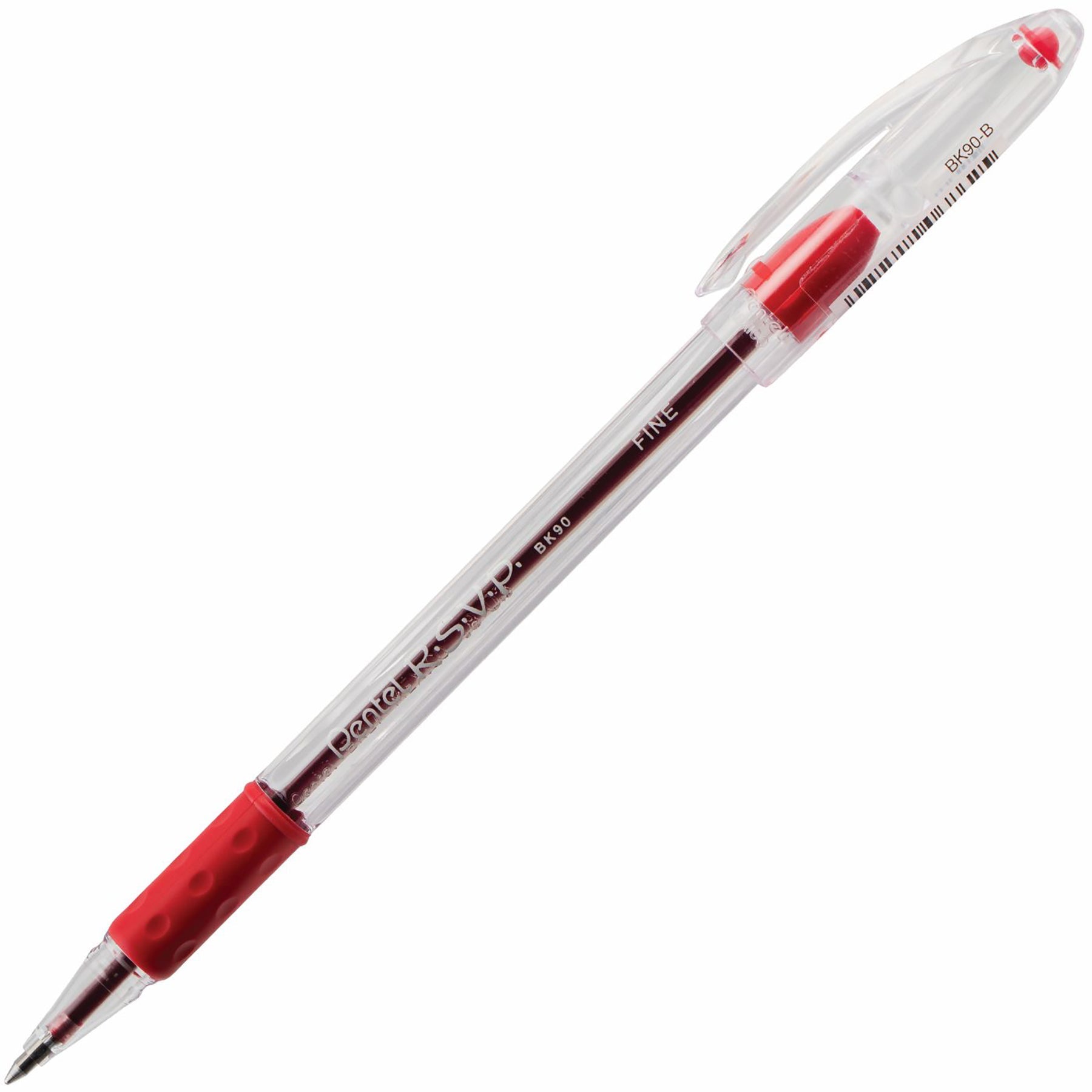 Pentel R.S.V.P. Ballpoint Pen with Cap Red Ink 0.7mm