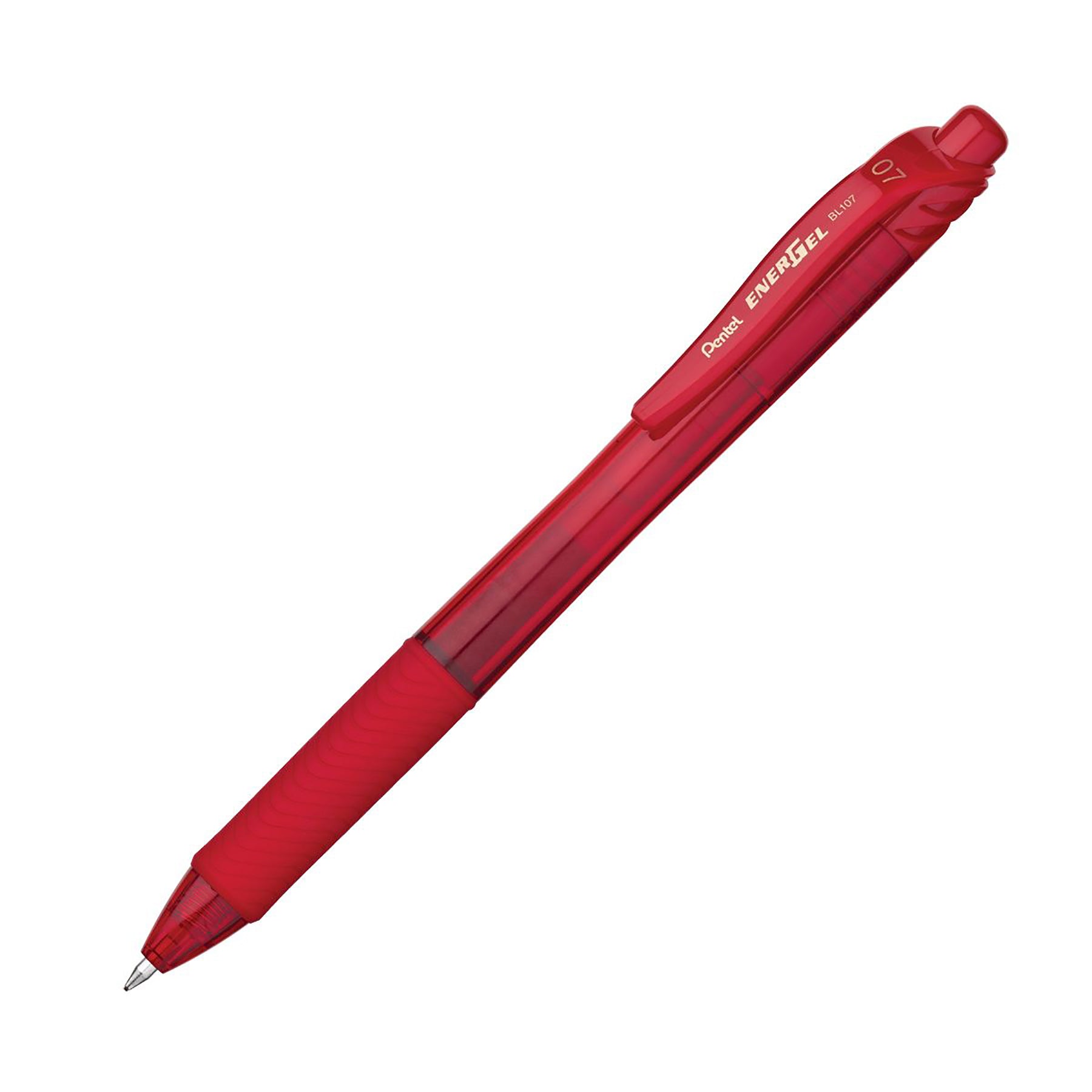 Pentel EnerGel Retractable Gel Roller Pen Red Ink 0.7mm