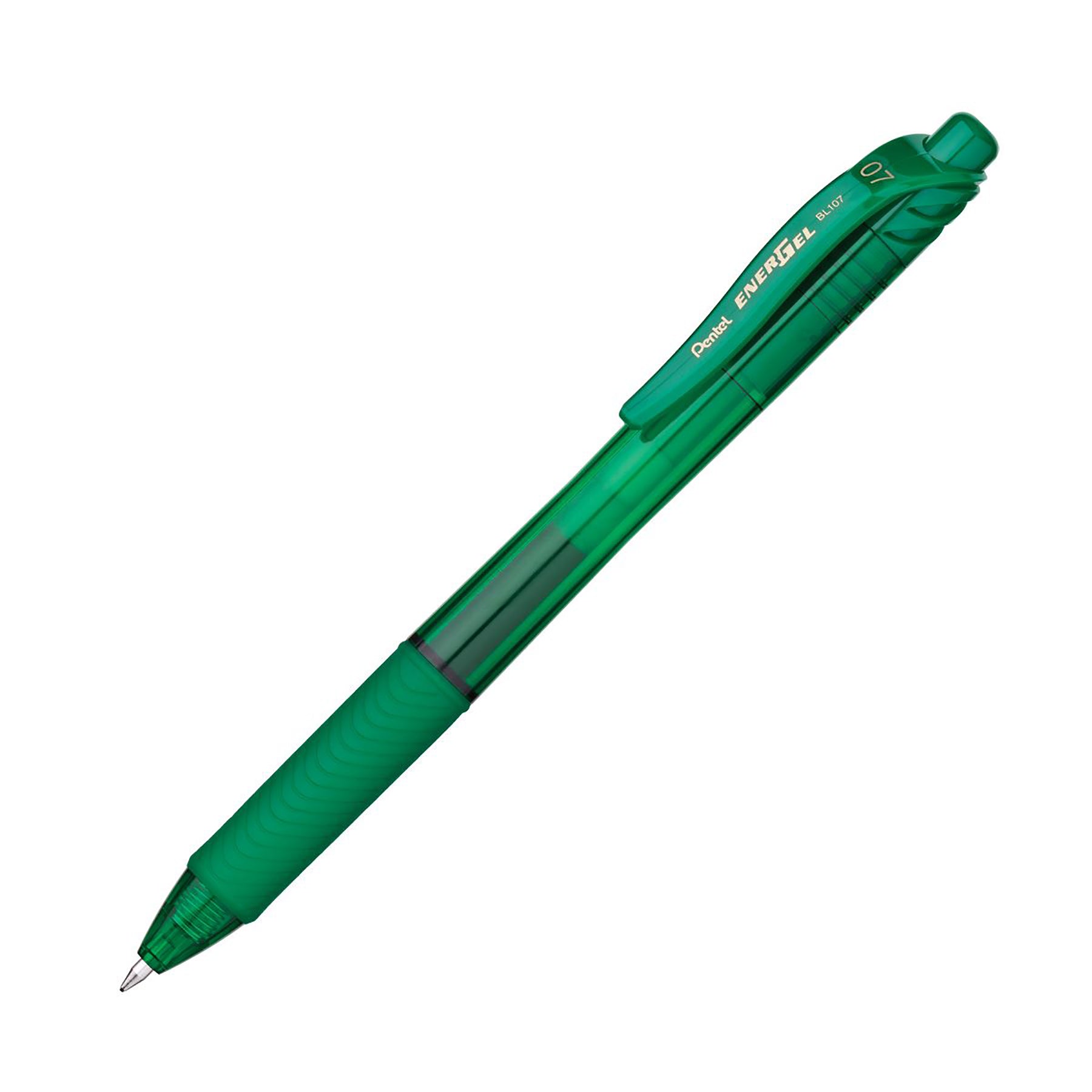 Pentel EnerGel Retractable Gel Roller Pen Green Ink 0.7mm