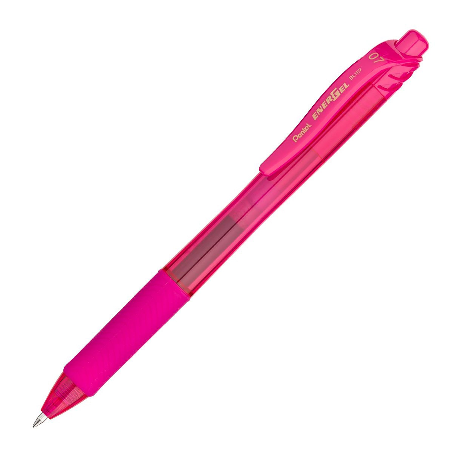 Pentel EnerGel Retractable Gel Roller Pen Pink Ink 0.7mm