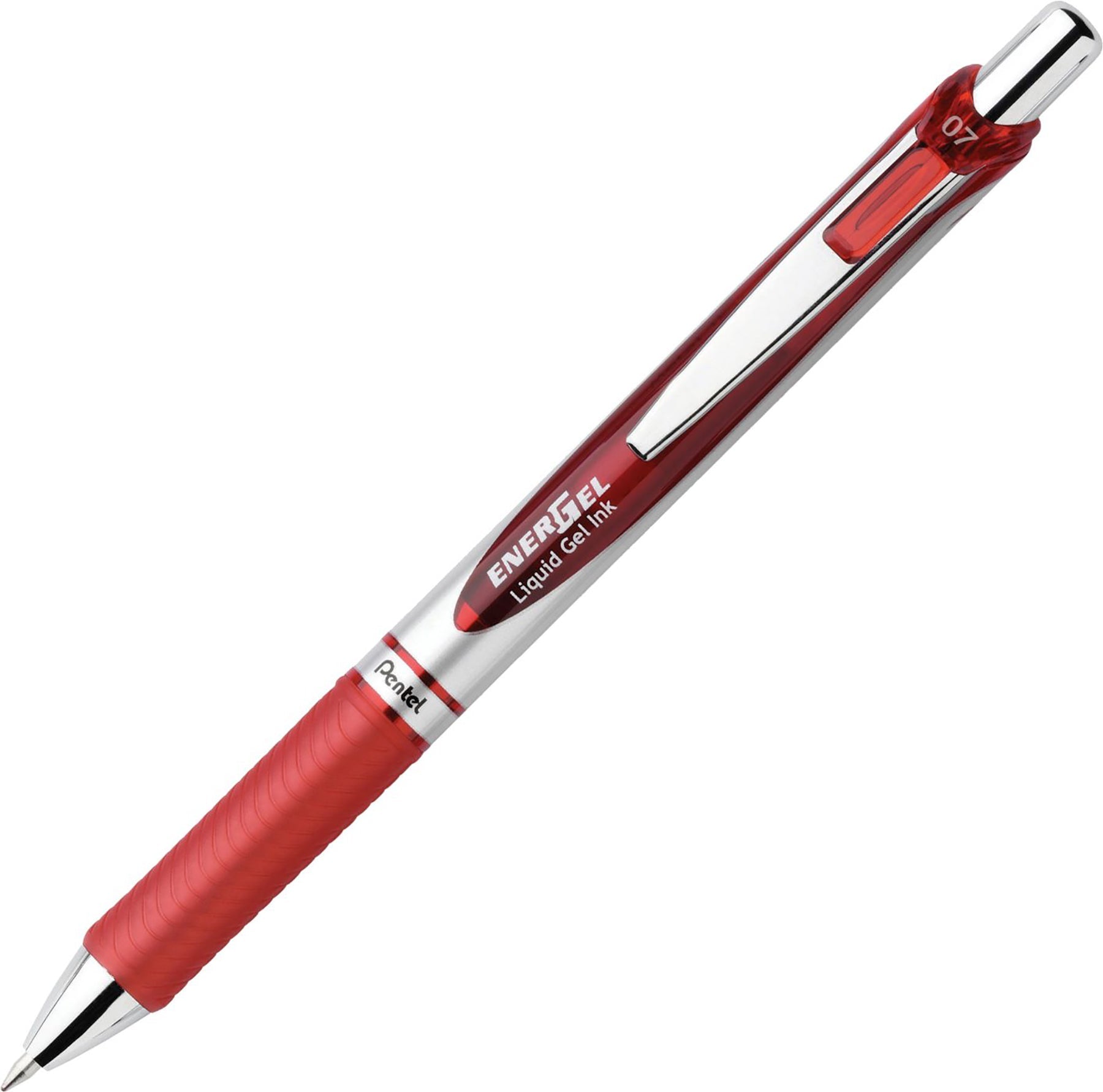 Pentel EnerGel Retractable Liquid Gel Pen Red Ink 0.7mm