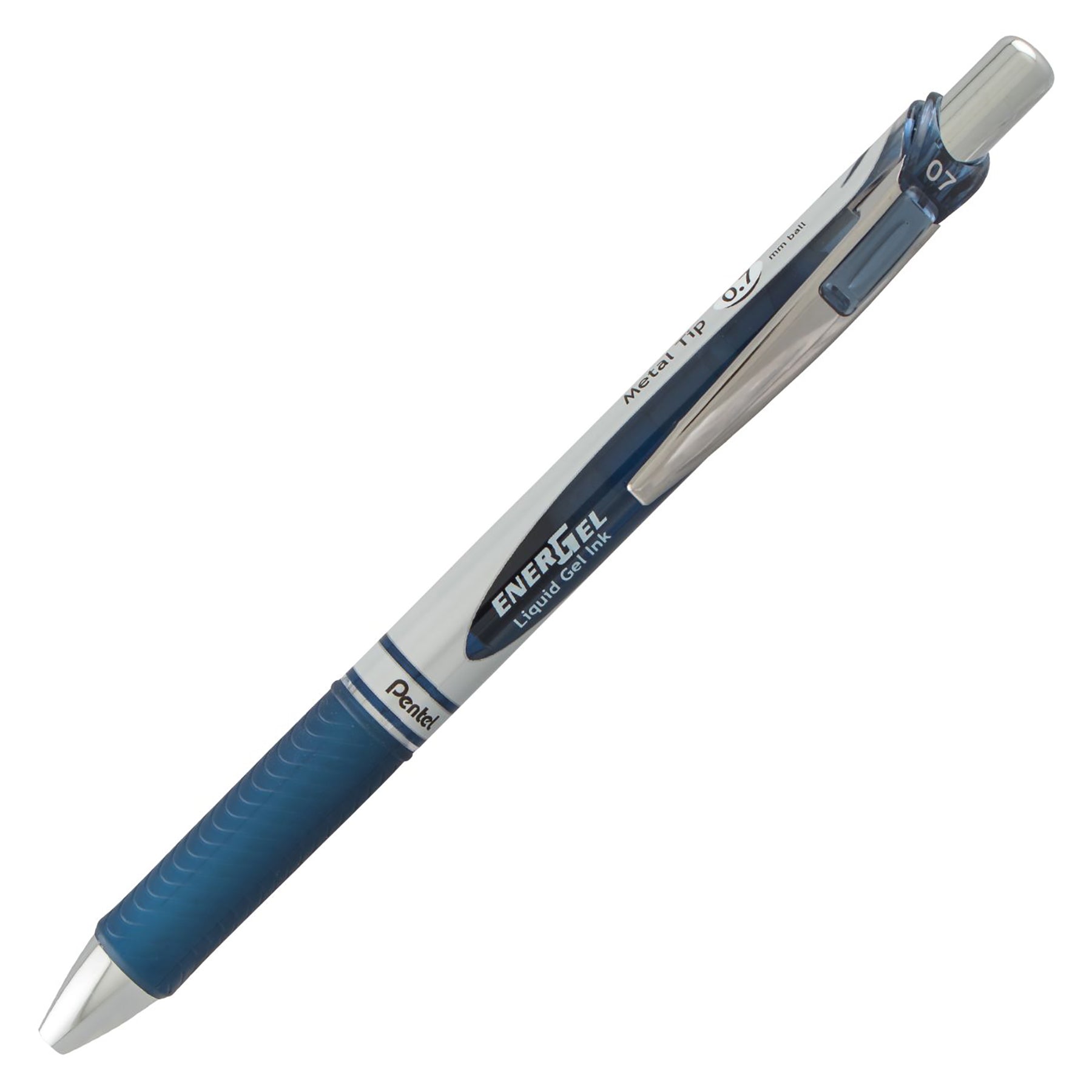 Pentel EnerGel Retractable Liquid Gel Pen Navy Blue Ink 0.7mm