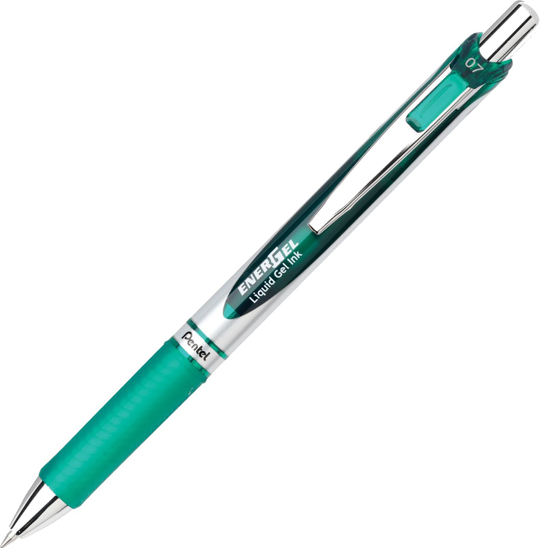 Pentel EnerGel Retractable Liquid Gel Pen Green Ink 0.7mm