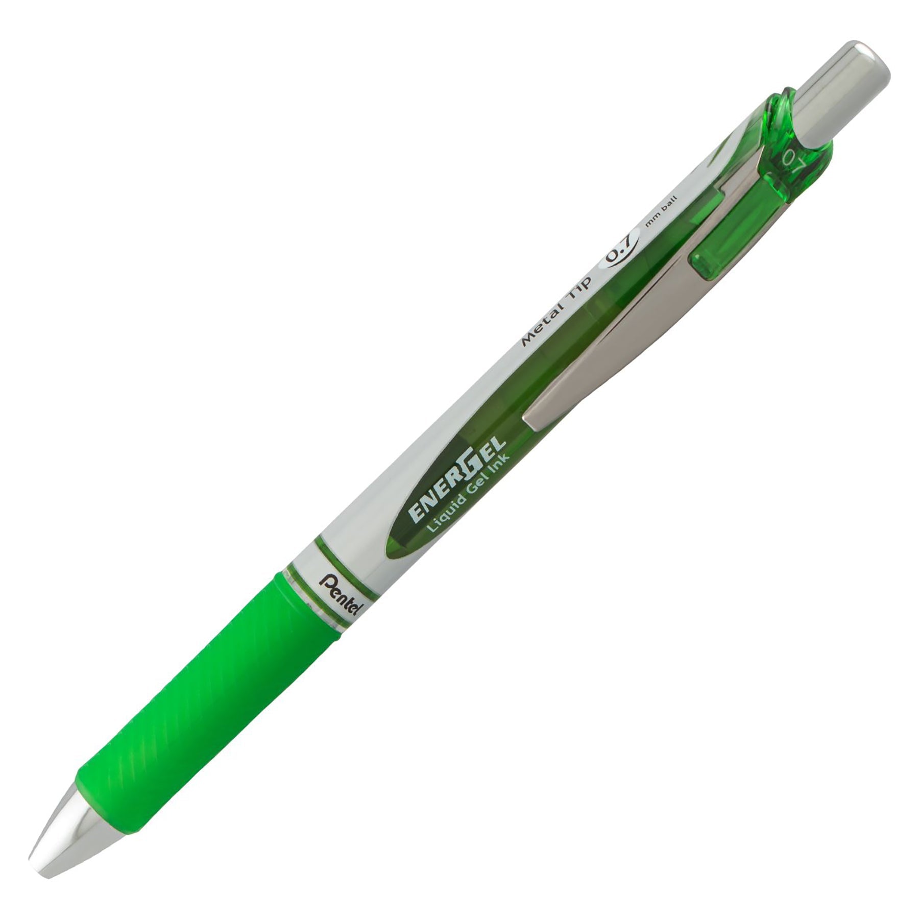Pentel EnerGel Retractable Liquid Gel Pen Lime Green Ink 0.7mm