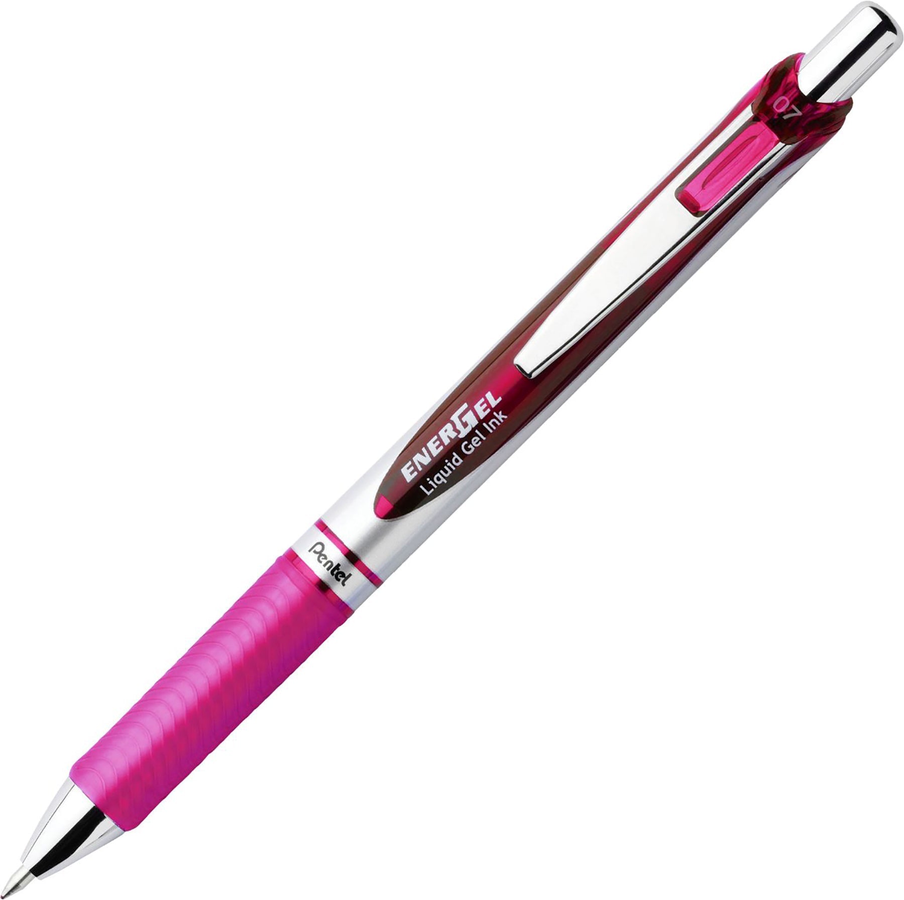 Pentel EnerGel Retractable Liquid Gel Pen Pink Ink 0.7mm