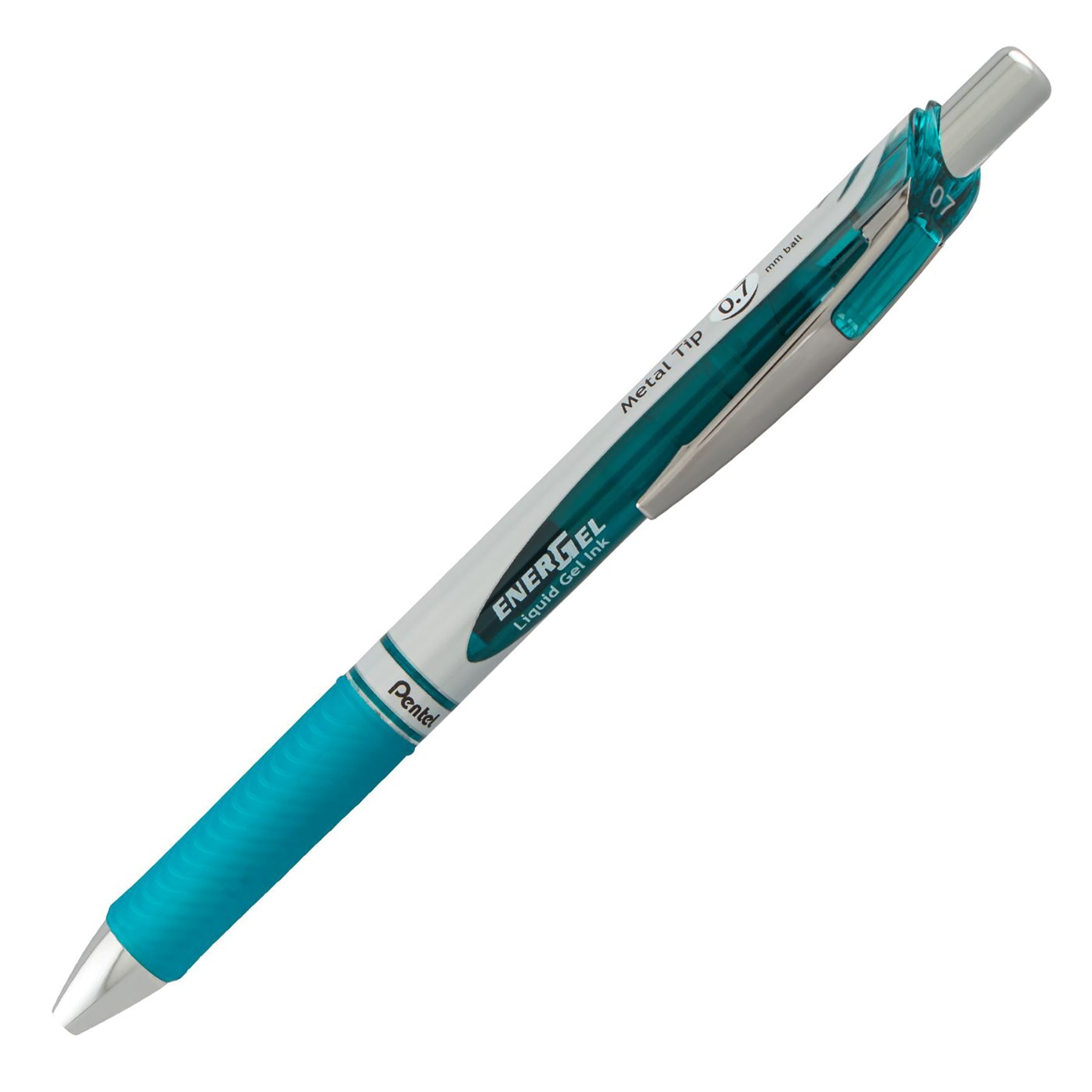 Pentel EnerGel Retractable Liquid Gel Pen Turquoise Ink 0.7mm