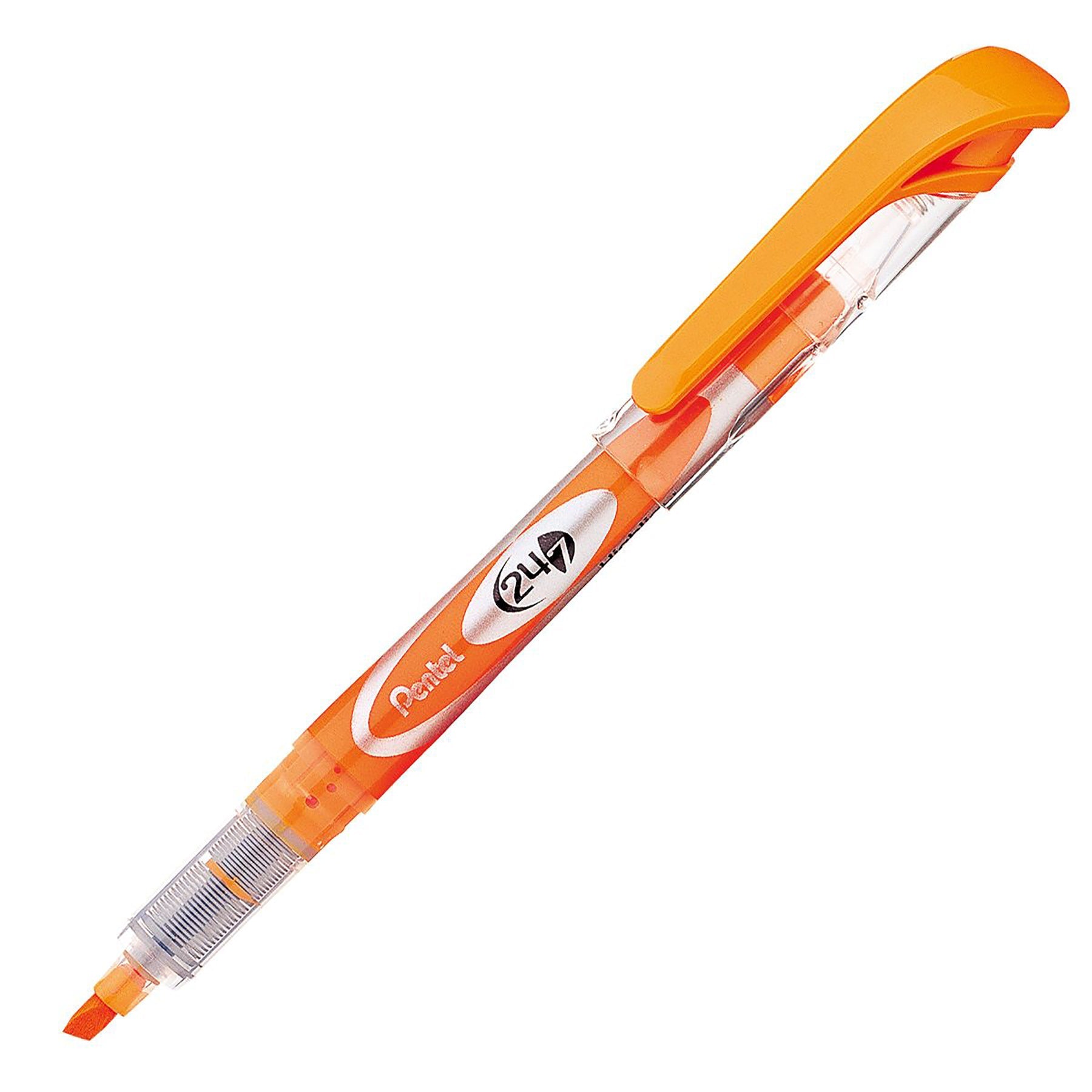 Pentel 24/7 Retractable Highlighter Water Base Pigment Orange Ink - Fine