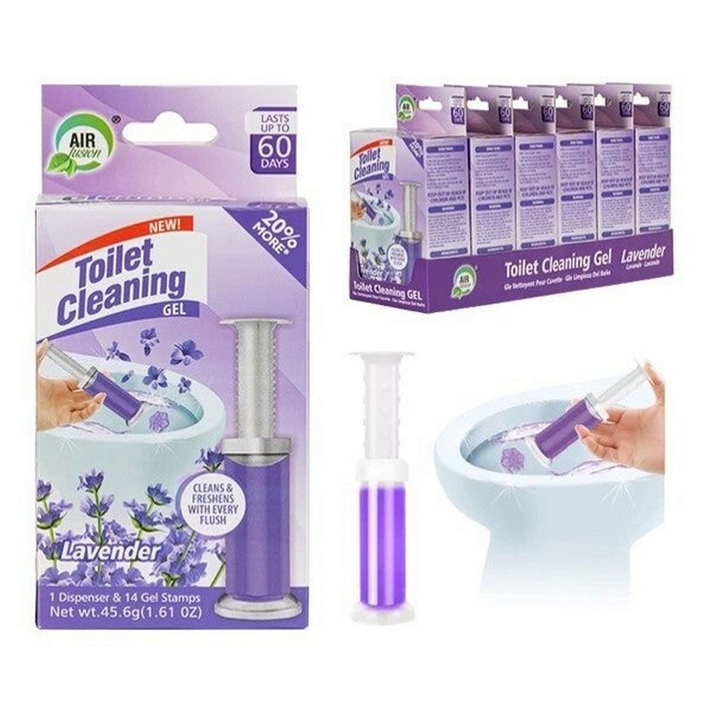 Air Fusion Toilet Cleaning Gel - Lavender 1.6oz