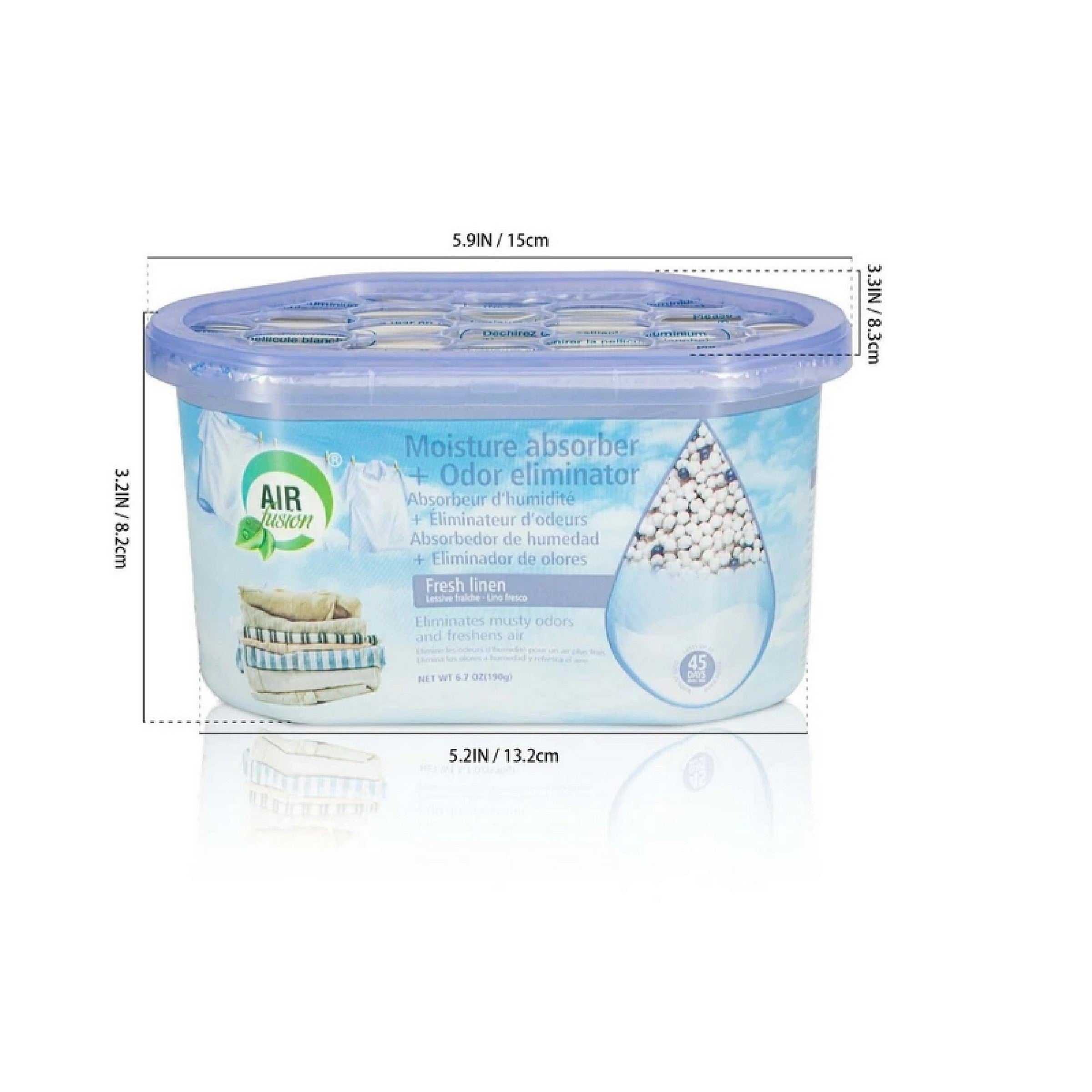 Air Fusion Moisture Absorbor+Odor Eliminator - Fresh Linen 6.7oz