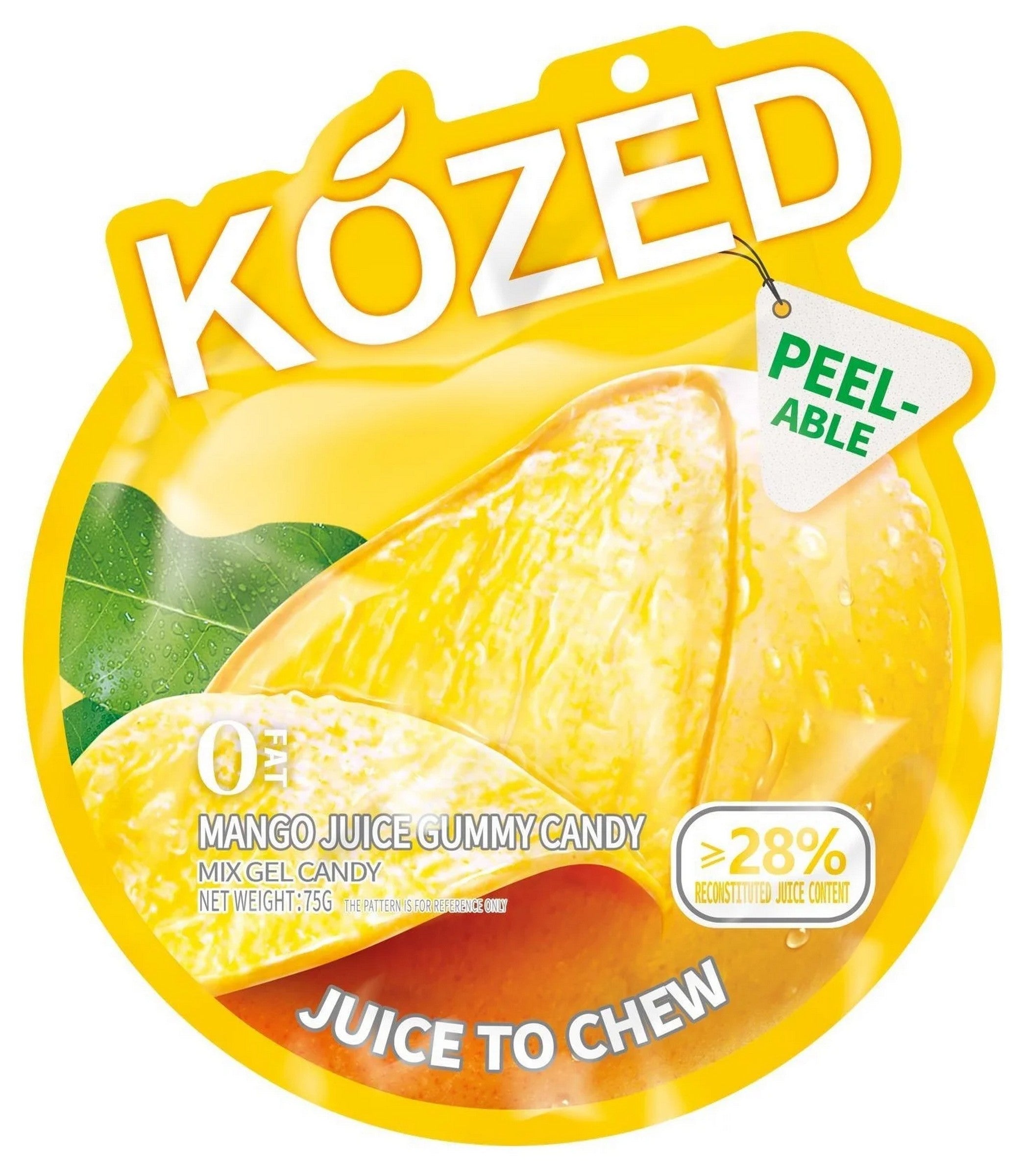 Kozed Peelable Gummy Candy - Mango 75g