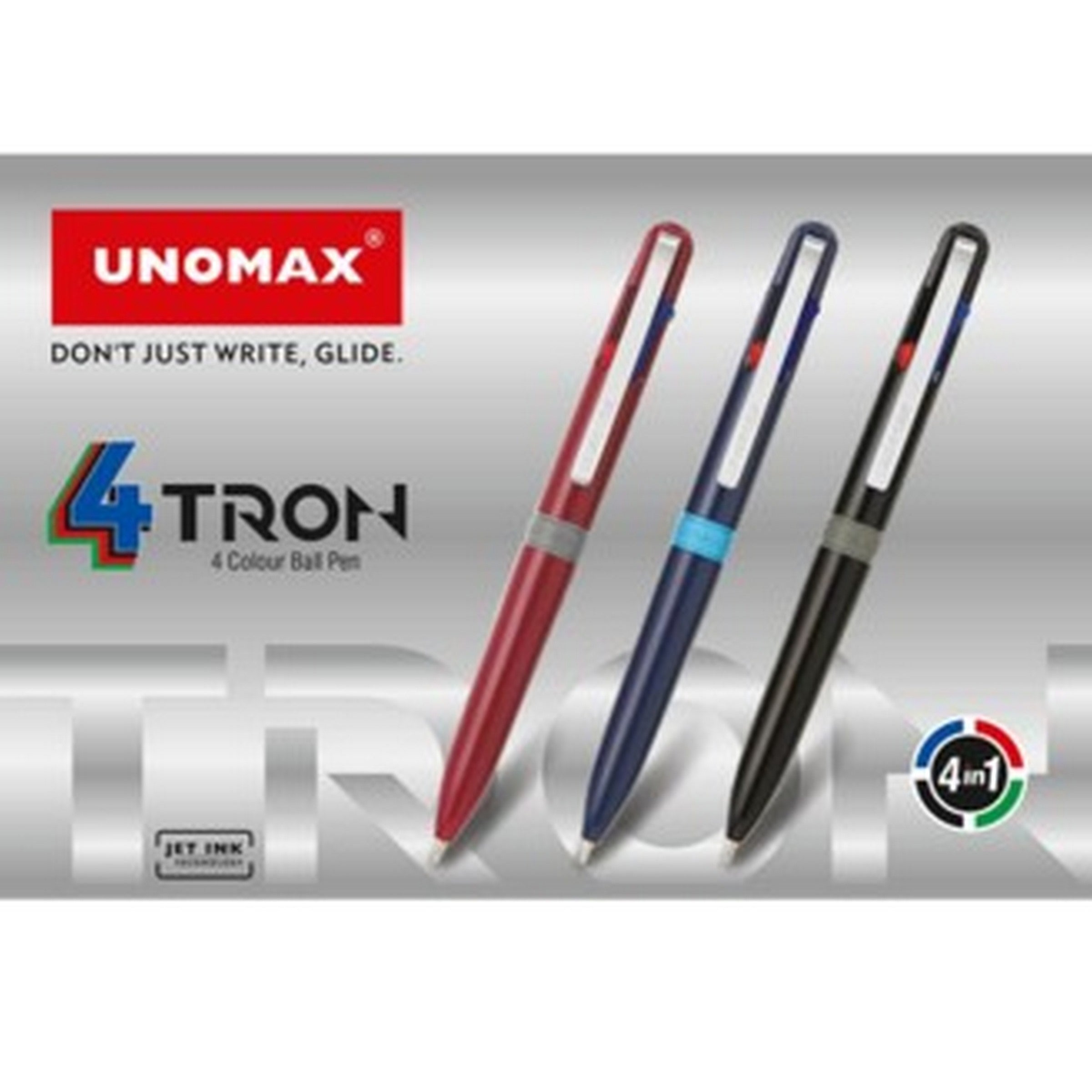 Unomax 4Tron 4 Ink Color Pen 1pc 5.5in VRT