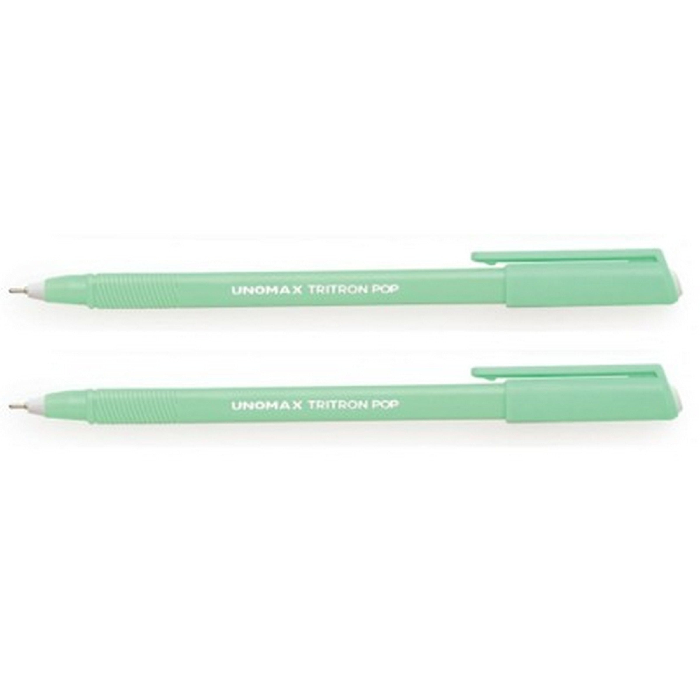 Unomax Triton Pop 2 Pens - Green Ink 0.7mm 