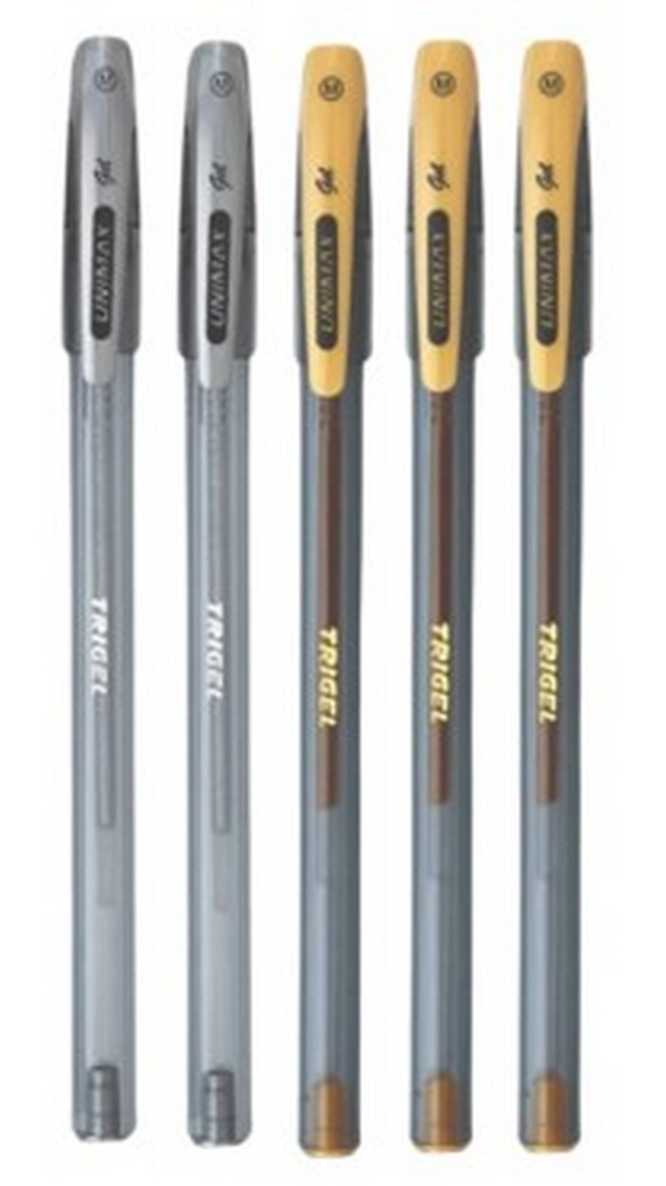 Unimax 5 Metallic Gel Pens - Gold and Silver Inks 1.0mm