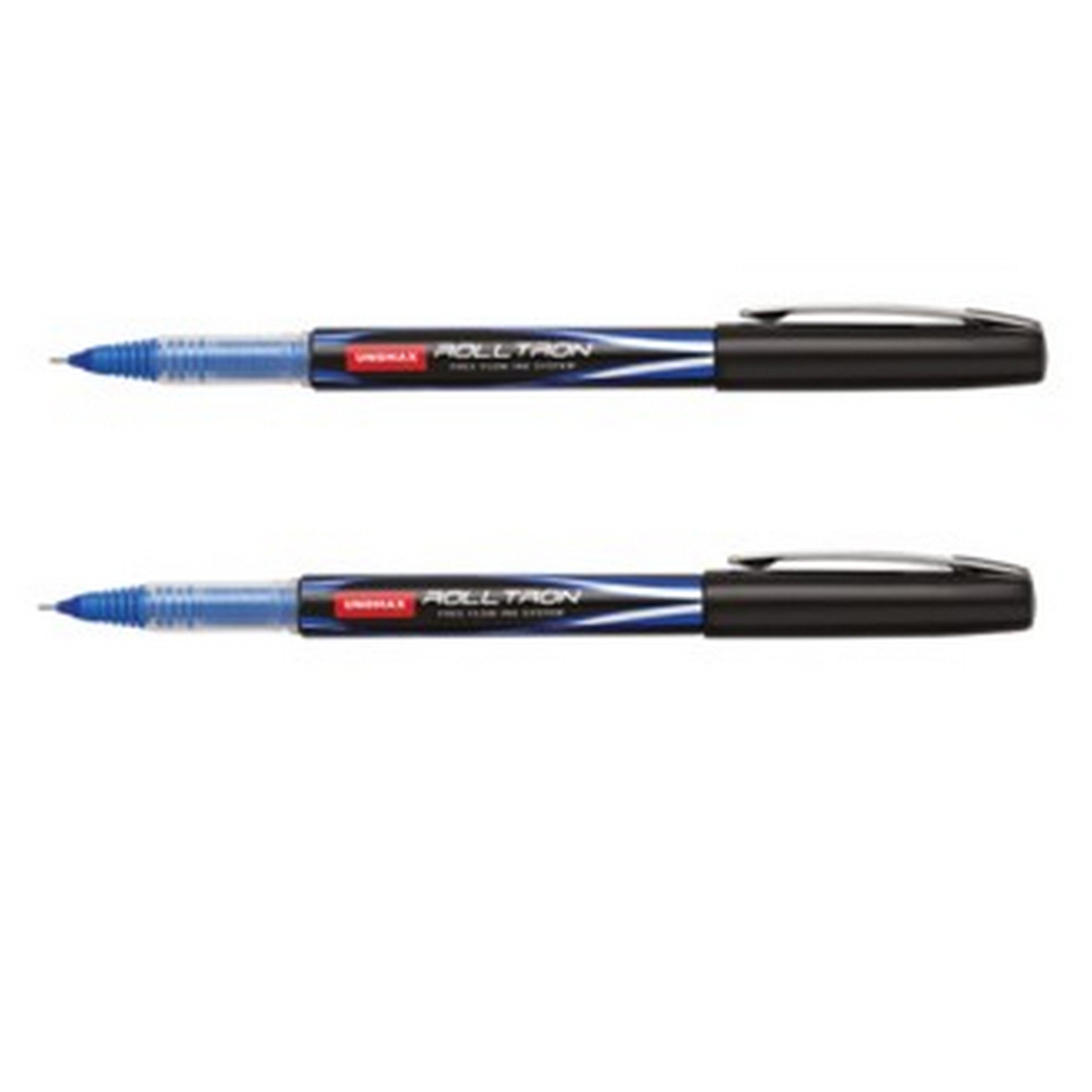 Unomax Rolltron 2 Free Ink Roller Pens - Blue Ink 5.4in
