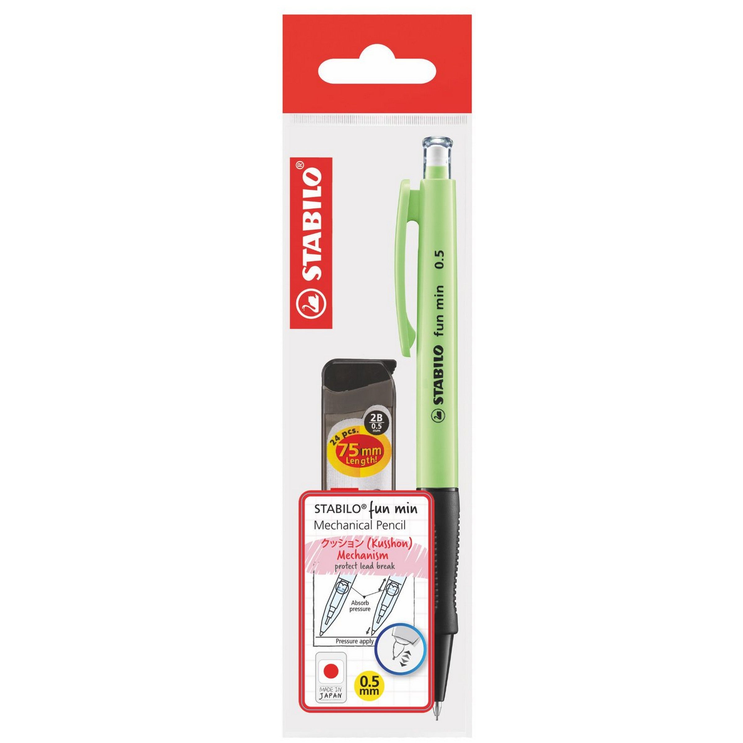 Stabilo Fun Min Mechanical Pencil with Refill - Pastel Color 0.5mm VRT
