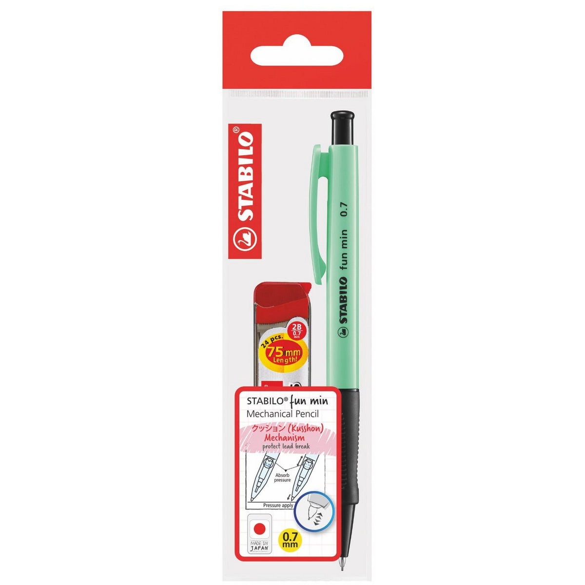 Stabilo Fun Min Mechanical Pencil with Refill - Pastel Color 0.7mm VRT