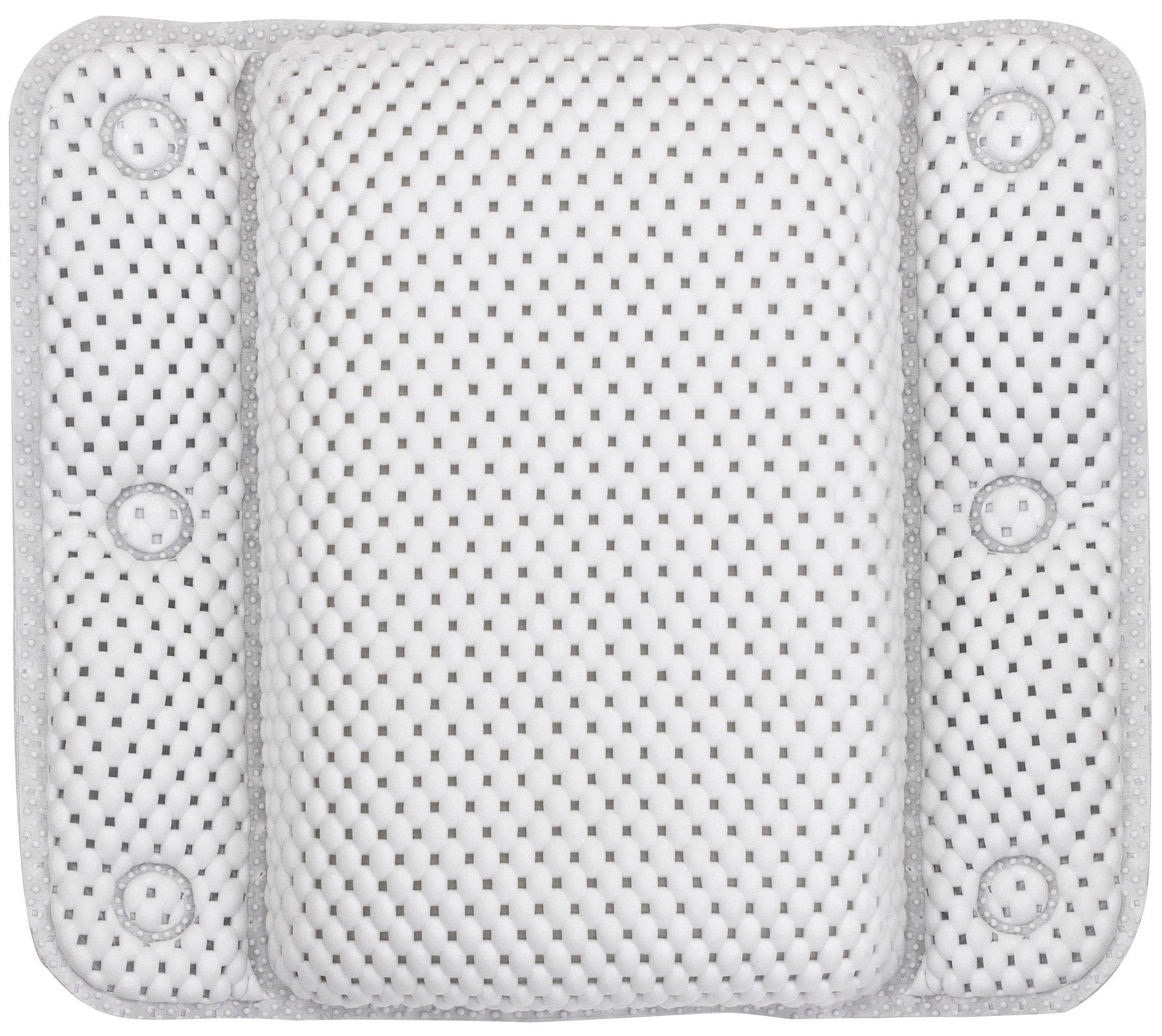Bath Head Rest Anti-slip 100% PVC - White 11.5x12in