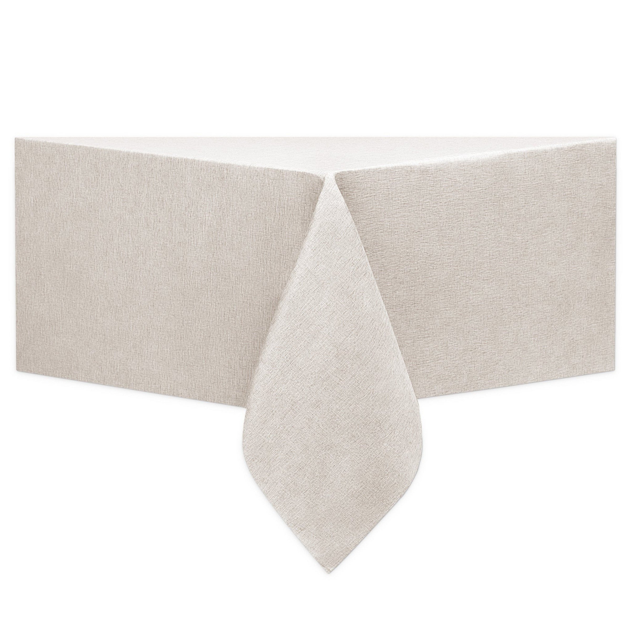 Woven Solid Linen Look Tablecloth 100% Polyester - Naturel 52x70in