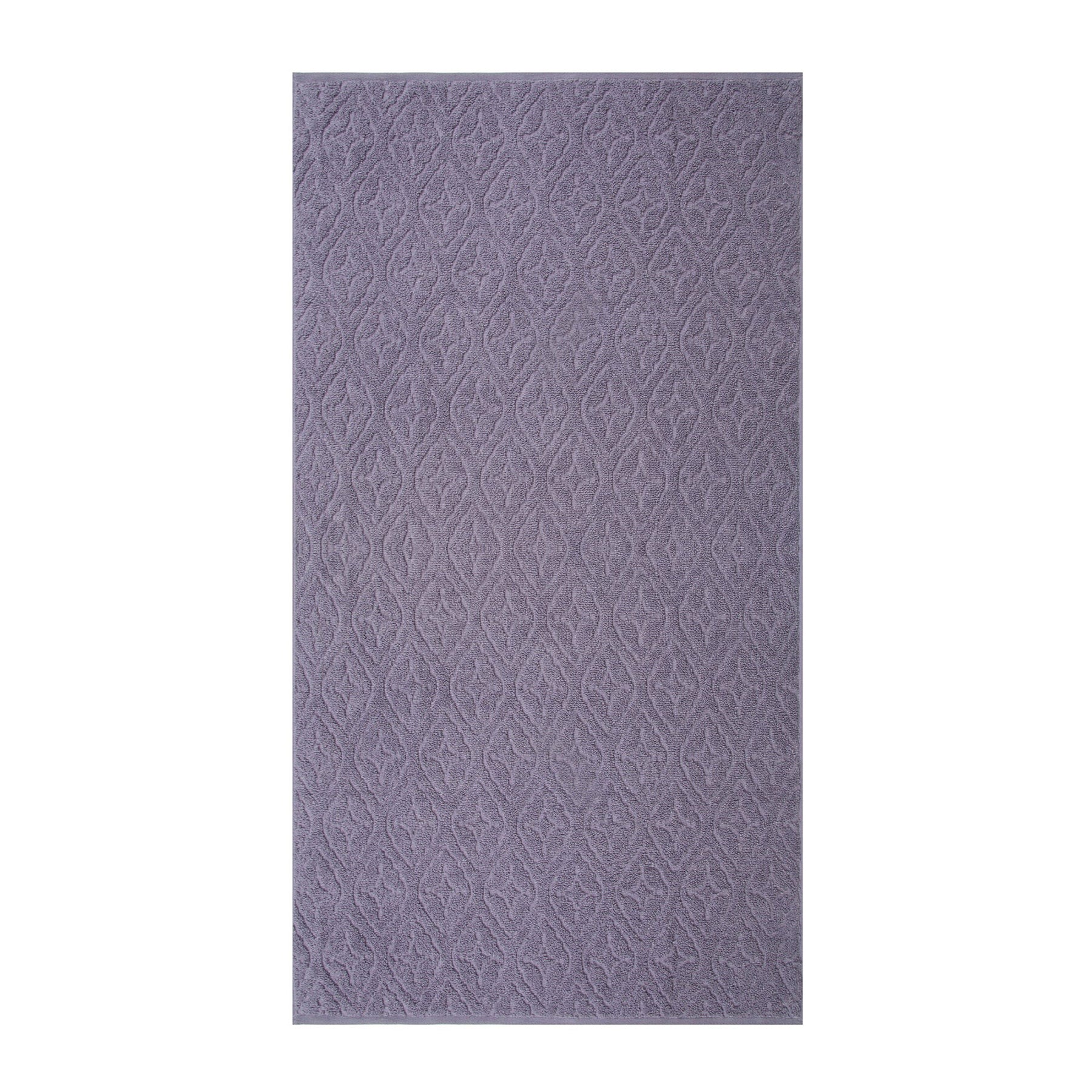 Woven Terry Textured Bath Towel 100% Cotton - Grey Lavender 27x50in