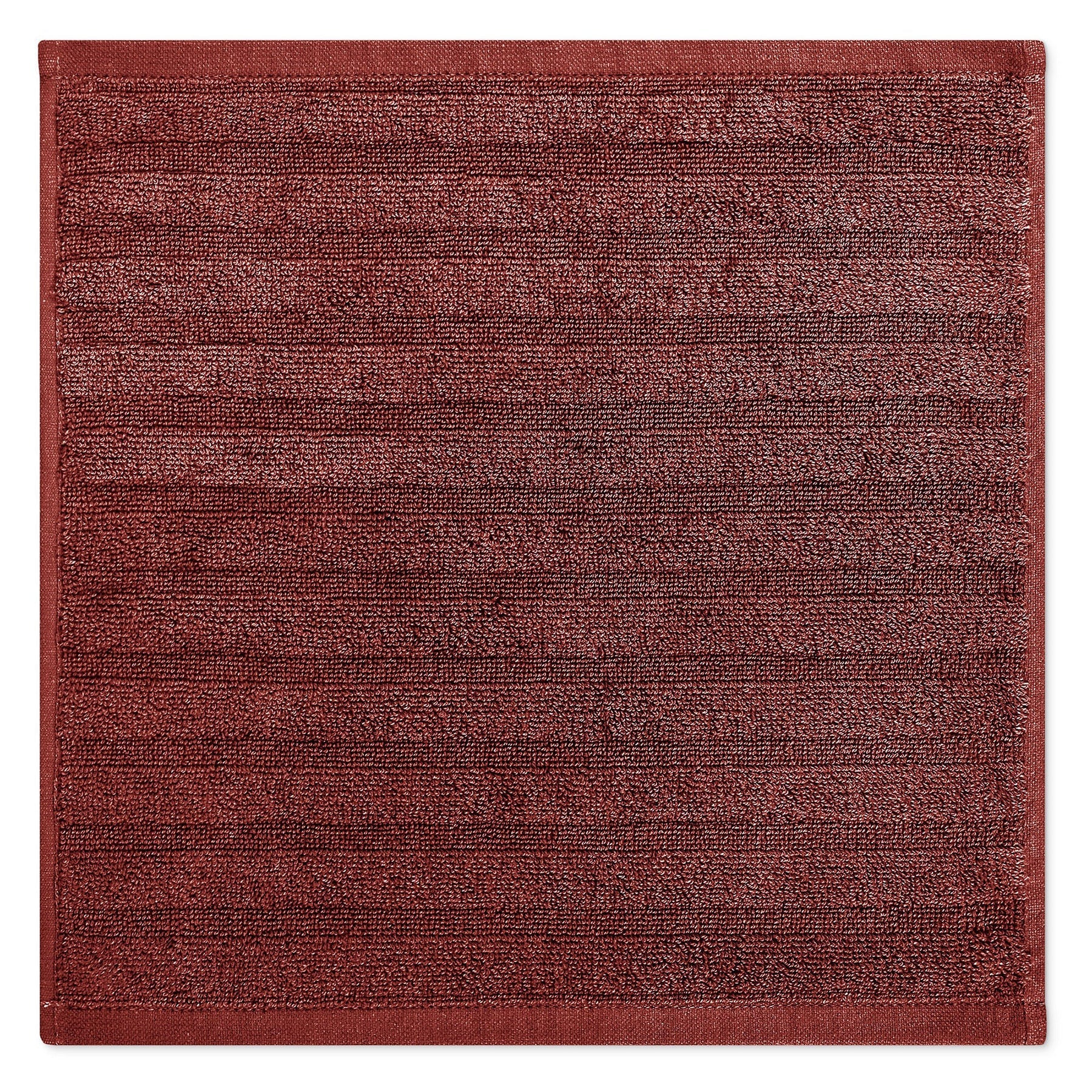 Woven Textured Terry Facecloth 100% Cotton - Rustic Maple 12x12in