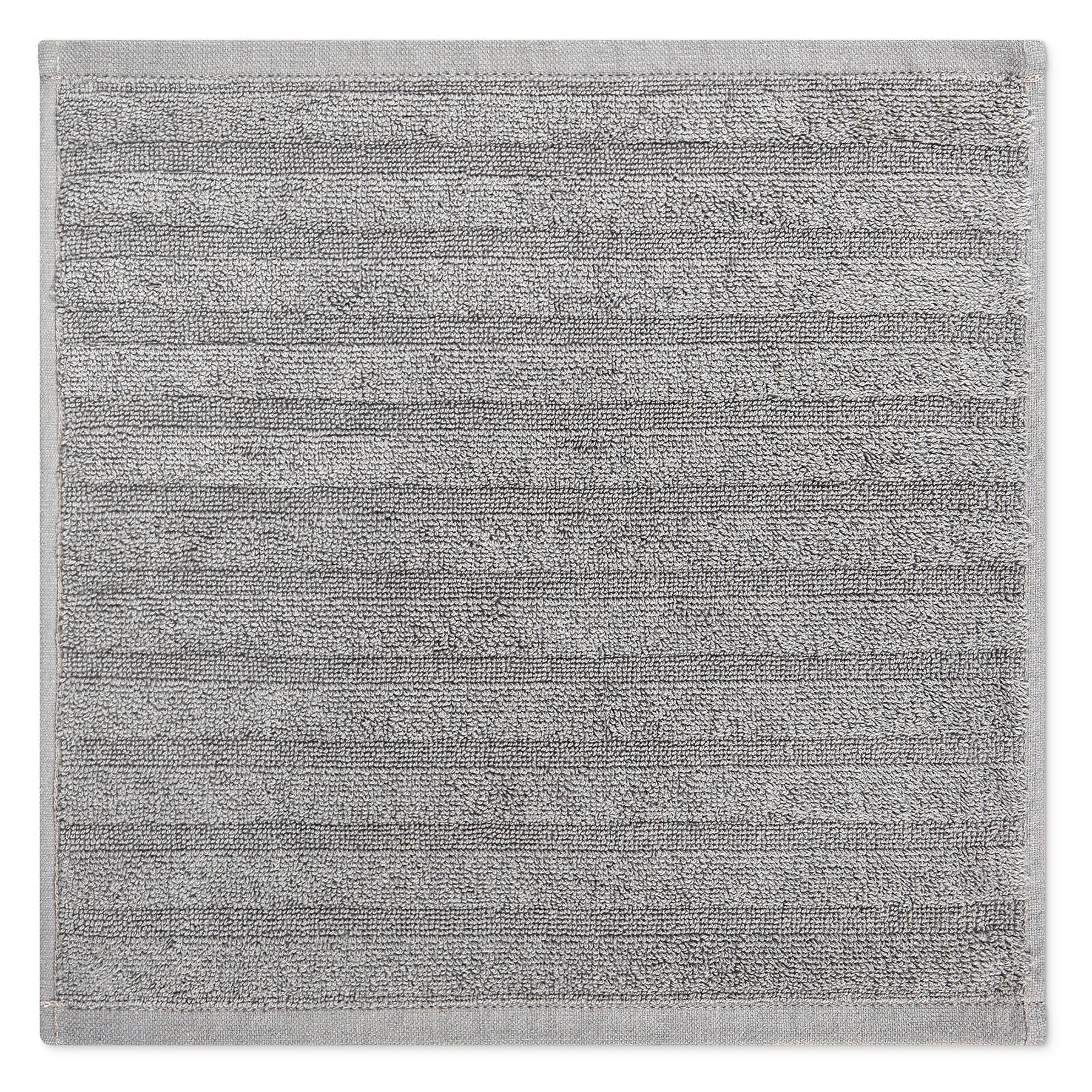 Woven Textured Terry Facecloth 100% Cotton - Charcoal 12x12in