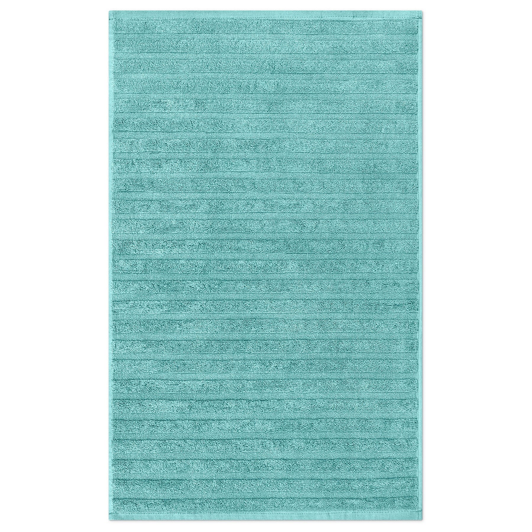 Woven Textured Terry Hand Towel 100% Cotton - Aqua 16x26in