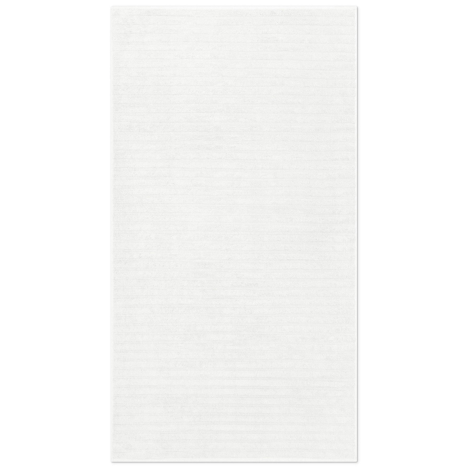 Woven Textured Terry Bath Towel 100% Cotton - White 27x50in