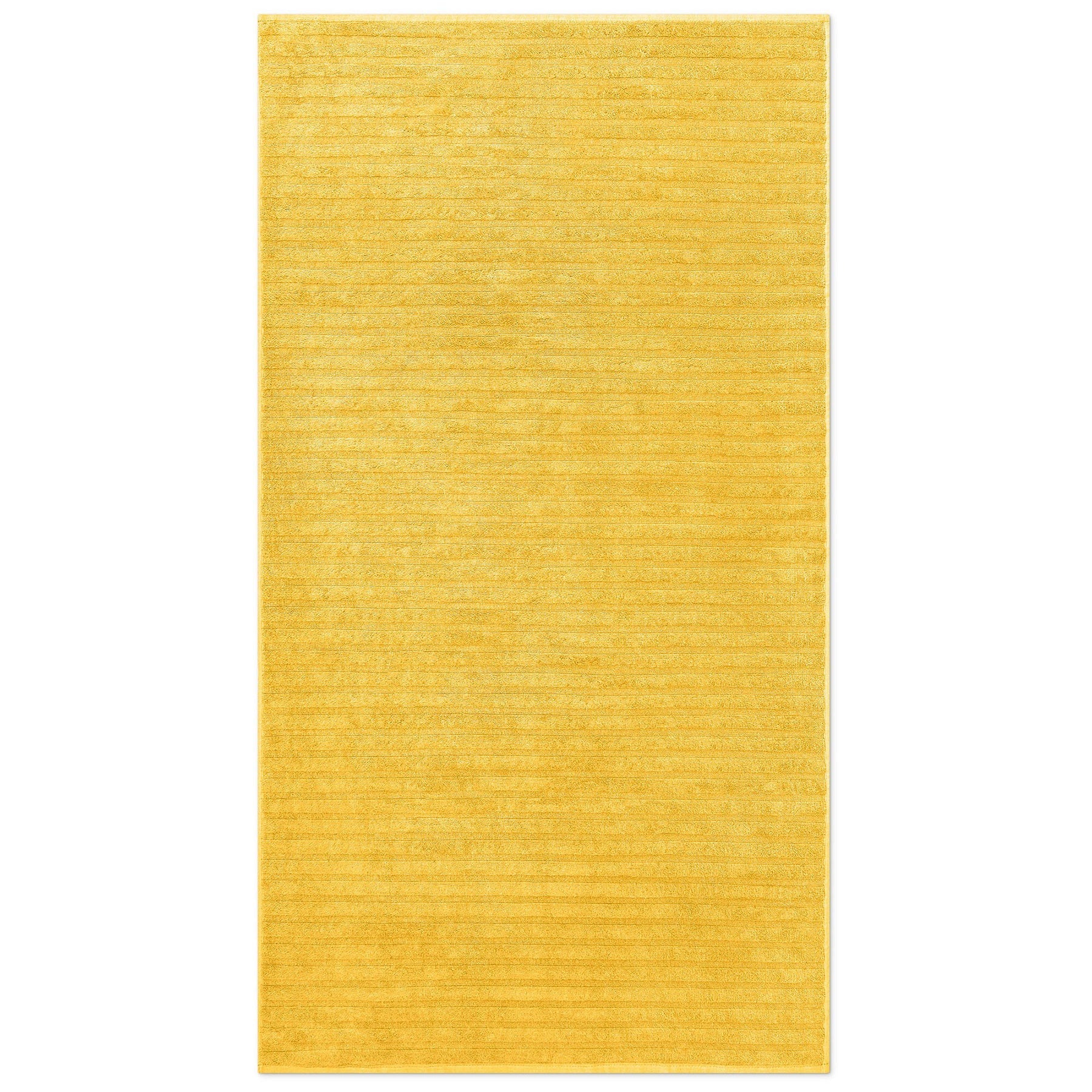 Woven Textured Terry Bath Towel 100% Cotton - Yellow 27x50in