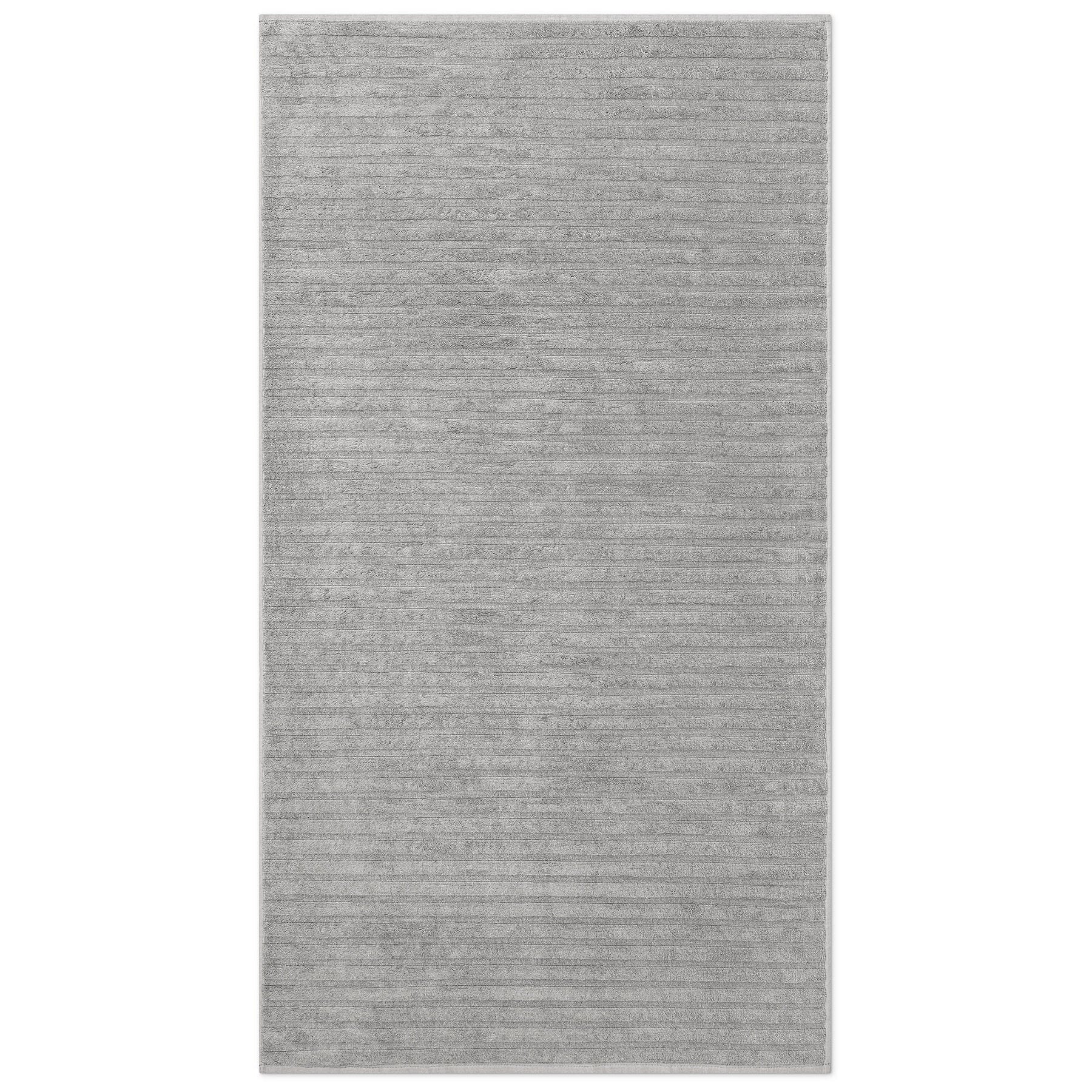 Woven Textured Terry Bath Towel 100% Cotton - Charcoal 27x50in