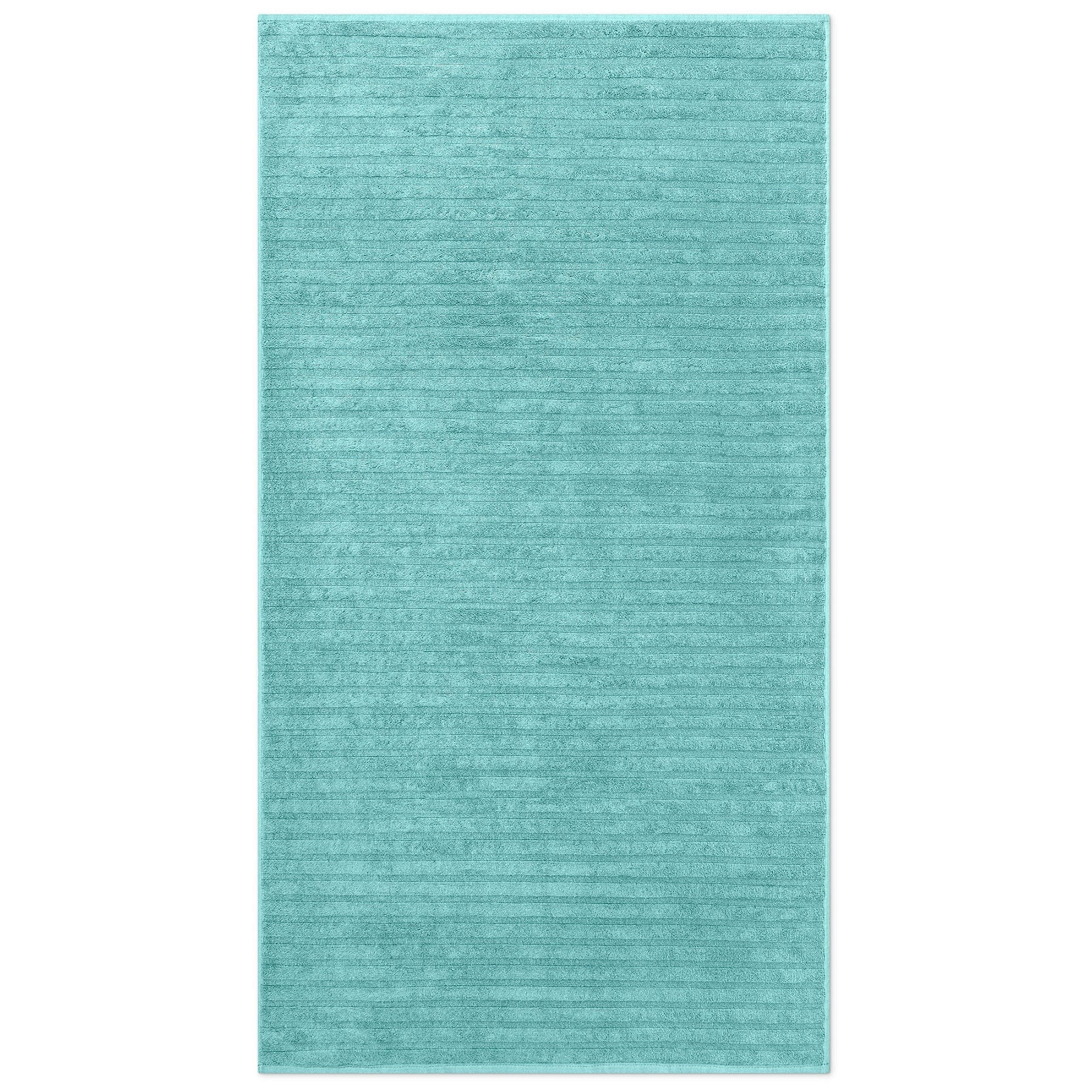 Woven Textured Terry Bath Towel 100% Cotton - Aqua 27x50in