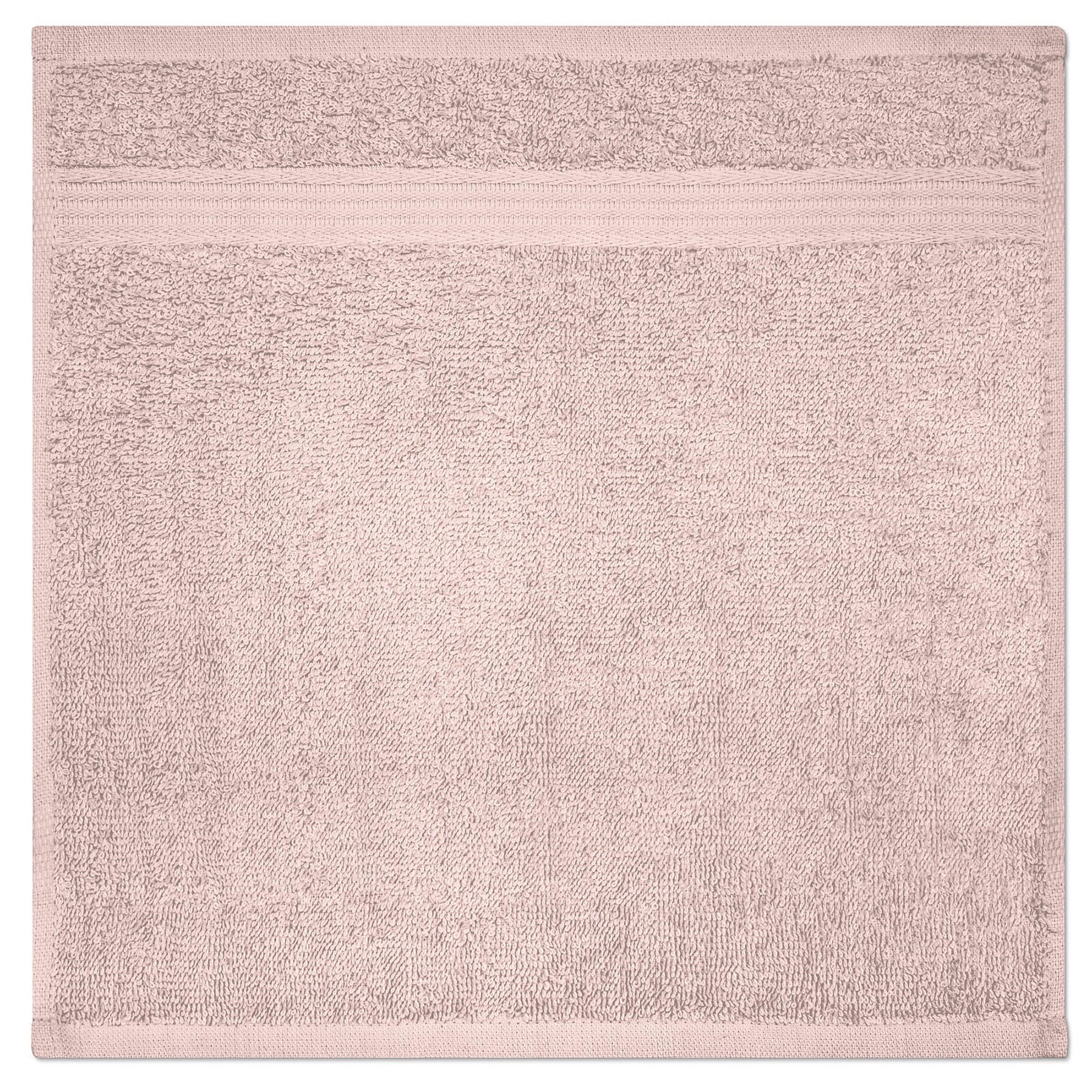 Allure Collection Dobby Border Washcloth 100% Cotton - Pink 13x13in