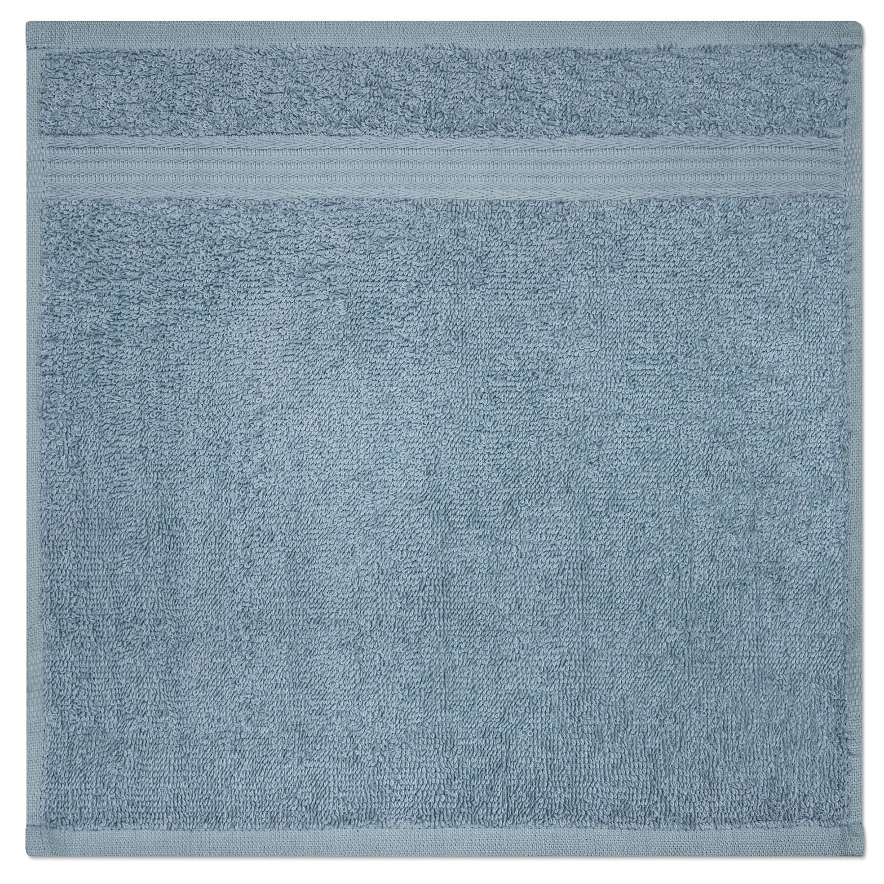 Allure Collection Dobby Border Washcloth 100% Cotton - Durango Blue 13x13in